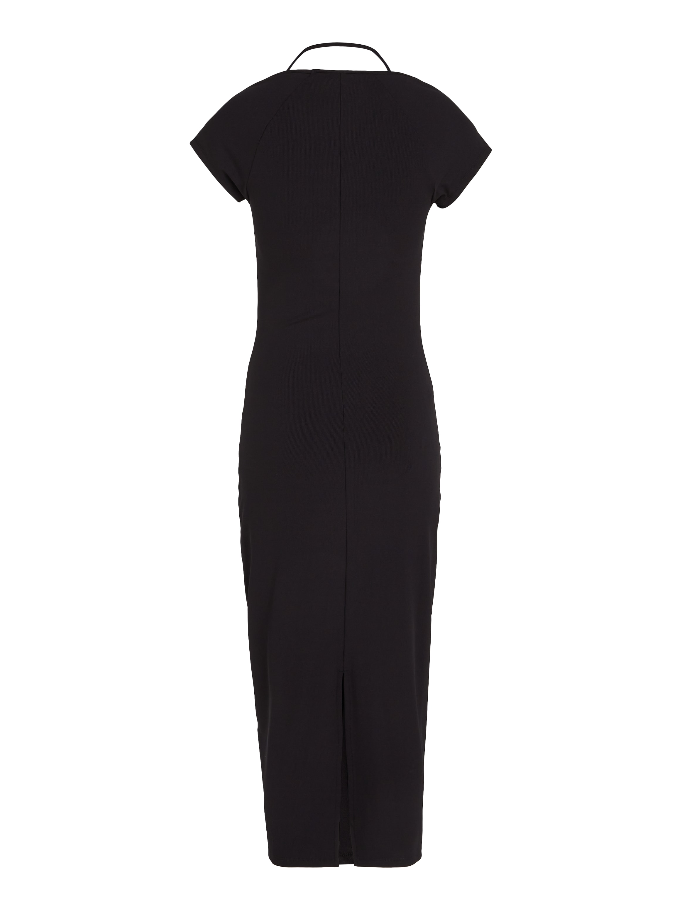 Tommy Jeans Jerseykleid »TJW MIDI BADGE RIB DRESS EXT«, mit Tommy Jeans Flagge