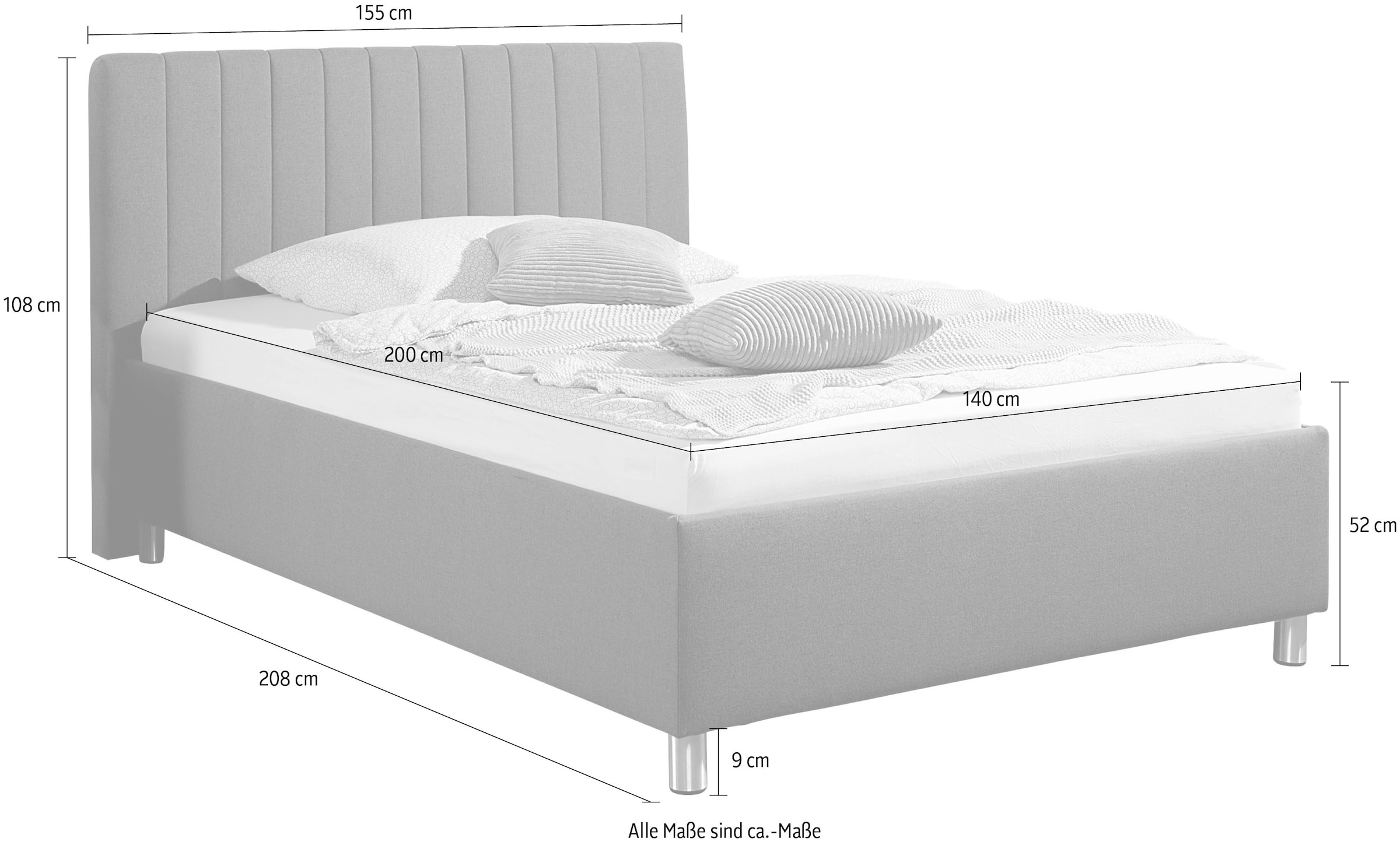 Maintal Polsterbett »Kieferwald« mit Bettkasten, wahlweise mit Bonnell- oder Taschenfederkern Matrazte