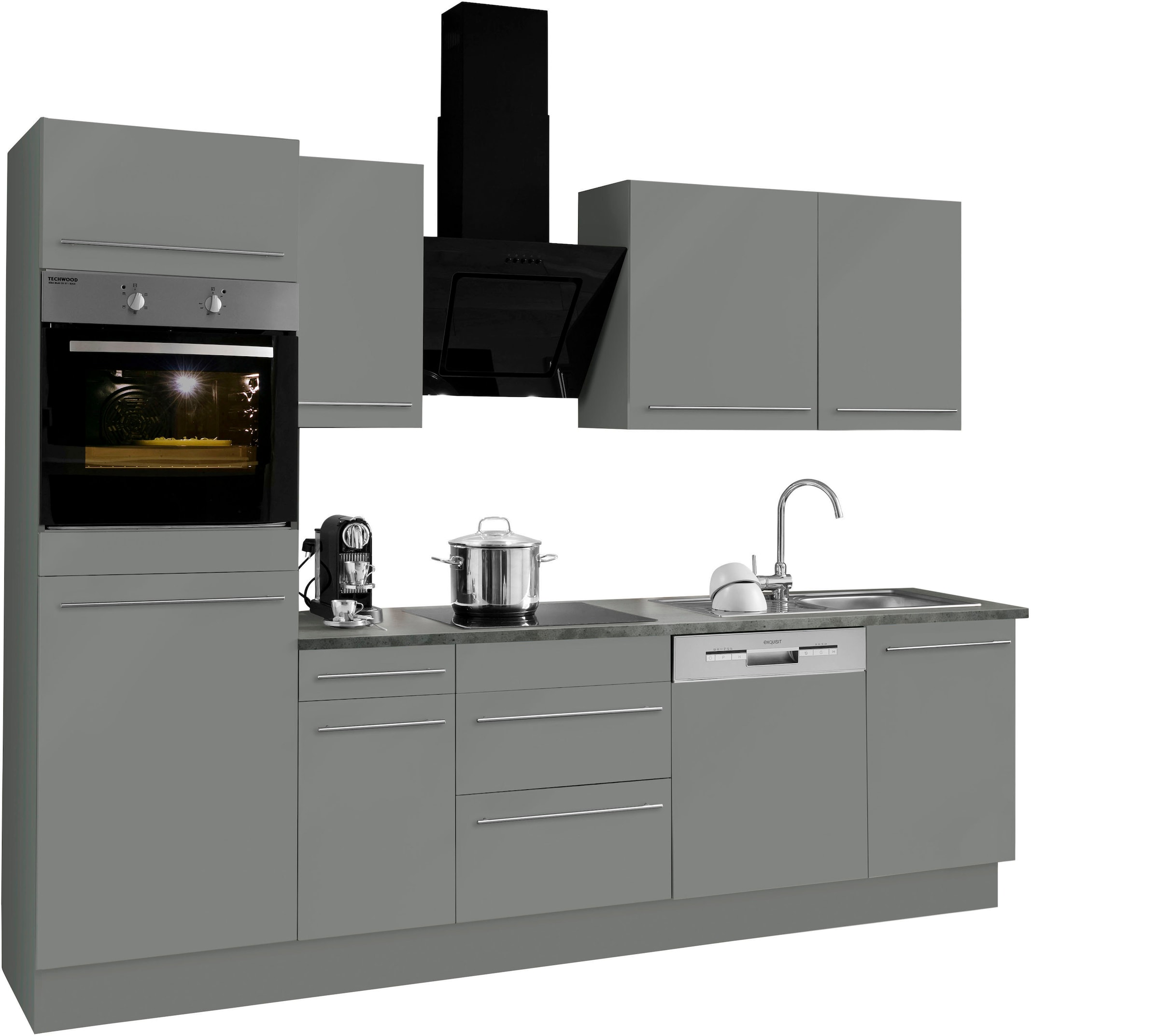 OPTIFIT Küchenzeile »Bern«, mit Türen Füße, E-Geräten, 270 höhenverstellbare bequem gedämpfte bestellen Breite cm