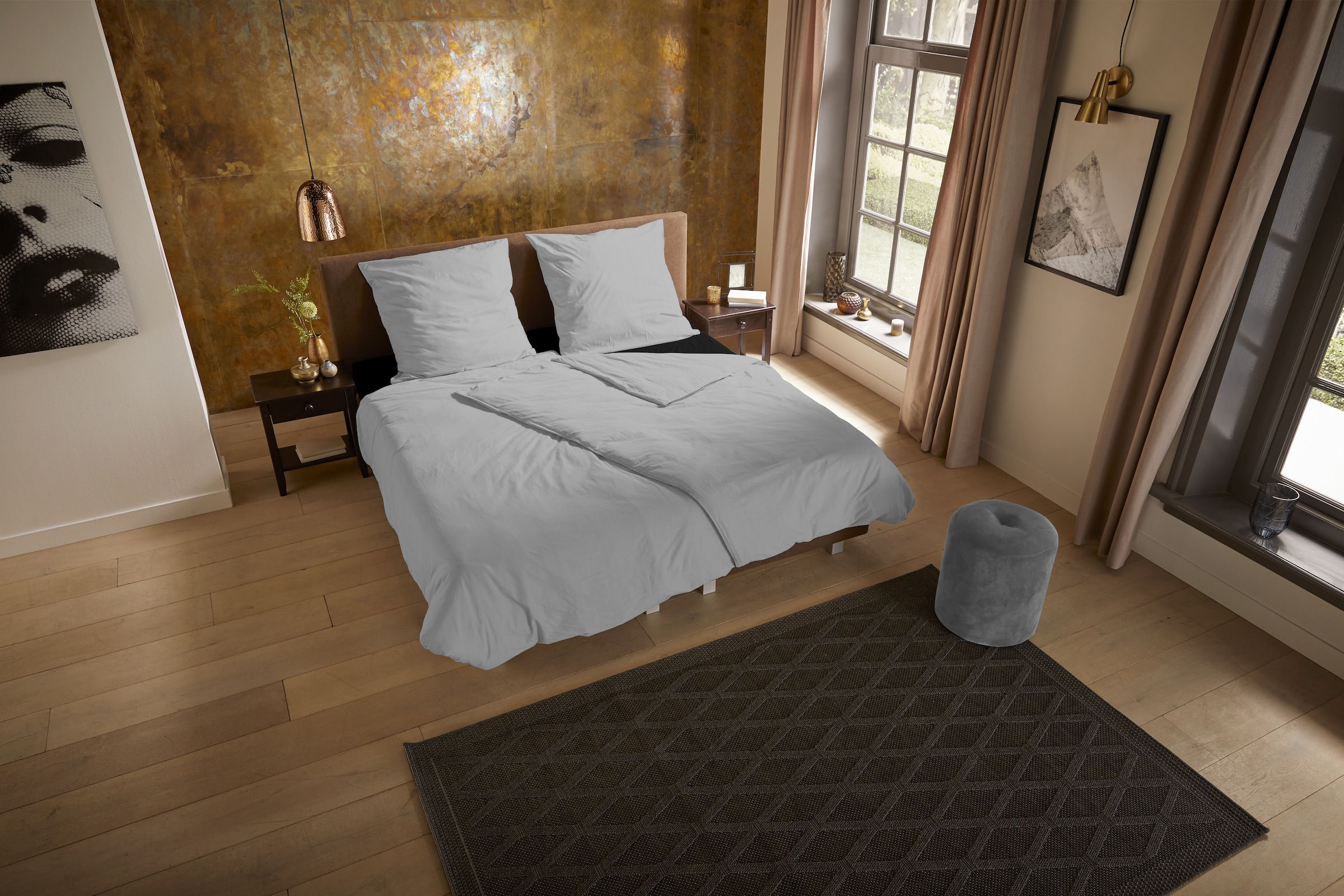 PURE luxury collection Bettwäsche »Pure uni«, Mikrofaser, Pflegeleicht, Weich, Uni, Unifarben, Reißverschluss