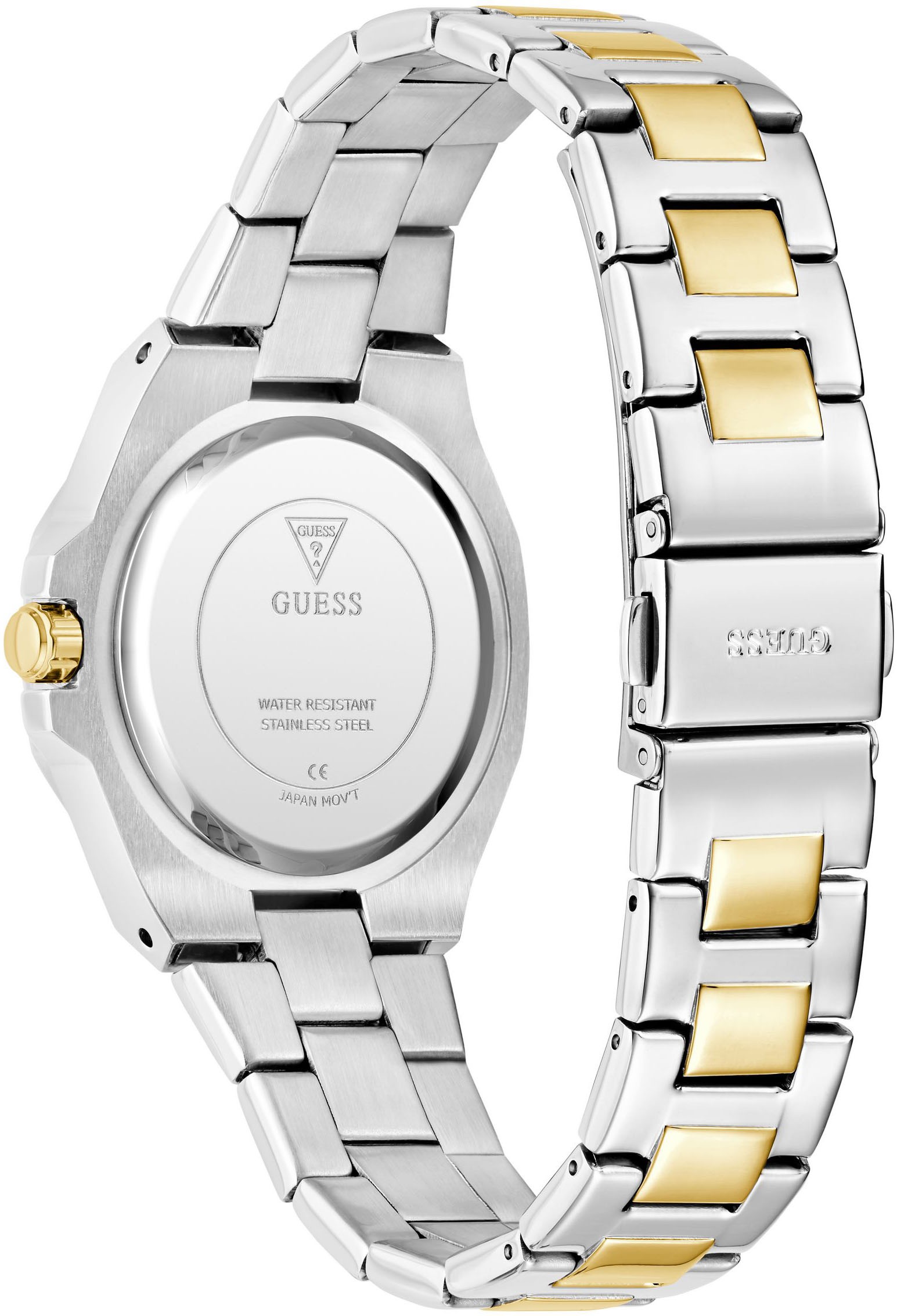 Guess Quarzuhr »CONTESSA« Armbanduhr, Damenuhr, Edelstahlarmband