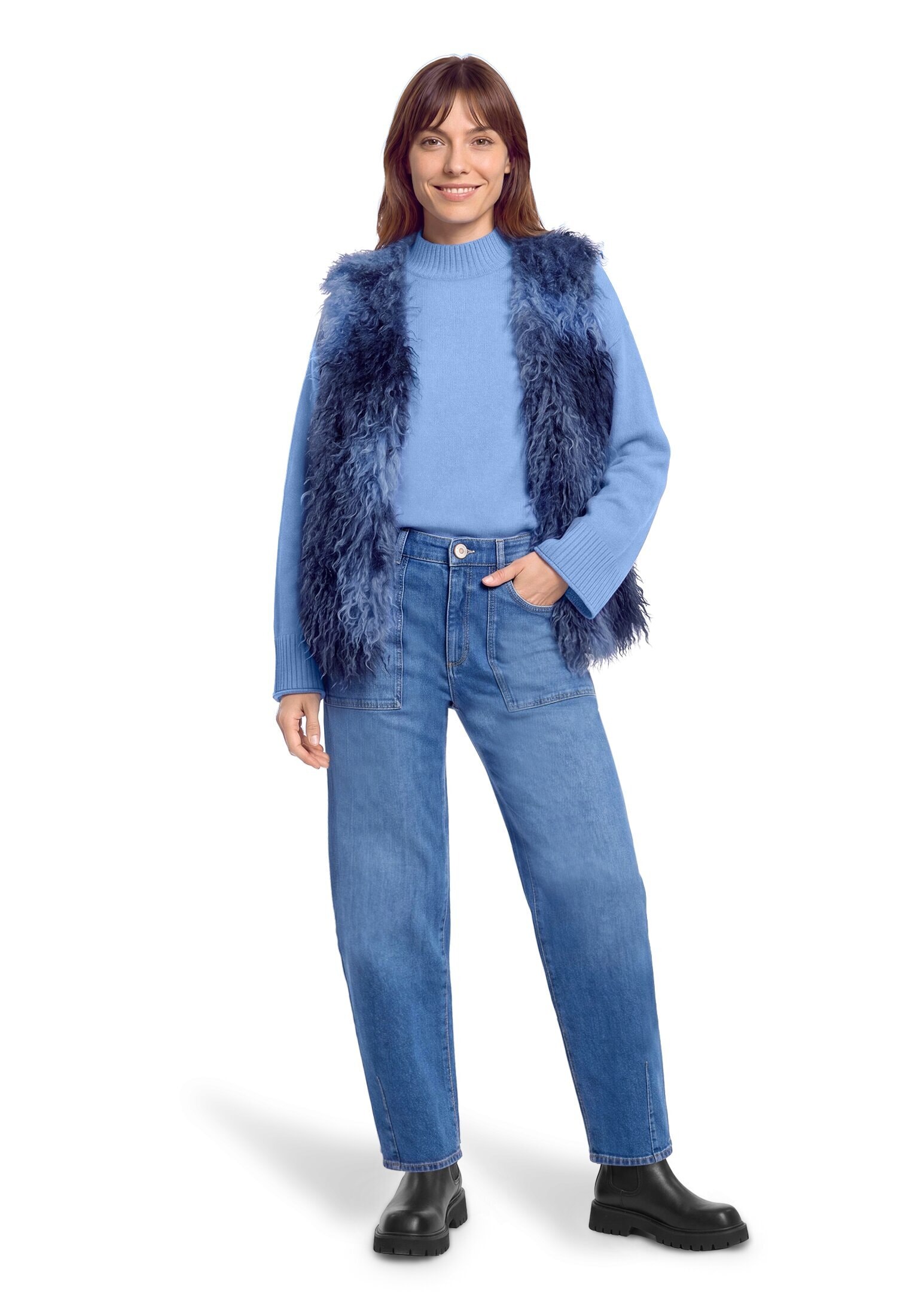Betty&Co 7/8-Hose »Cropped-Jeans mit Waschung«