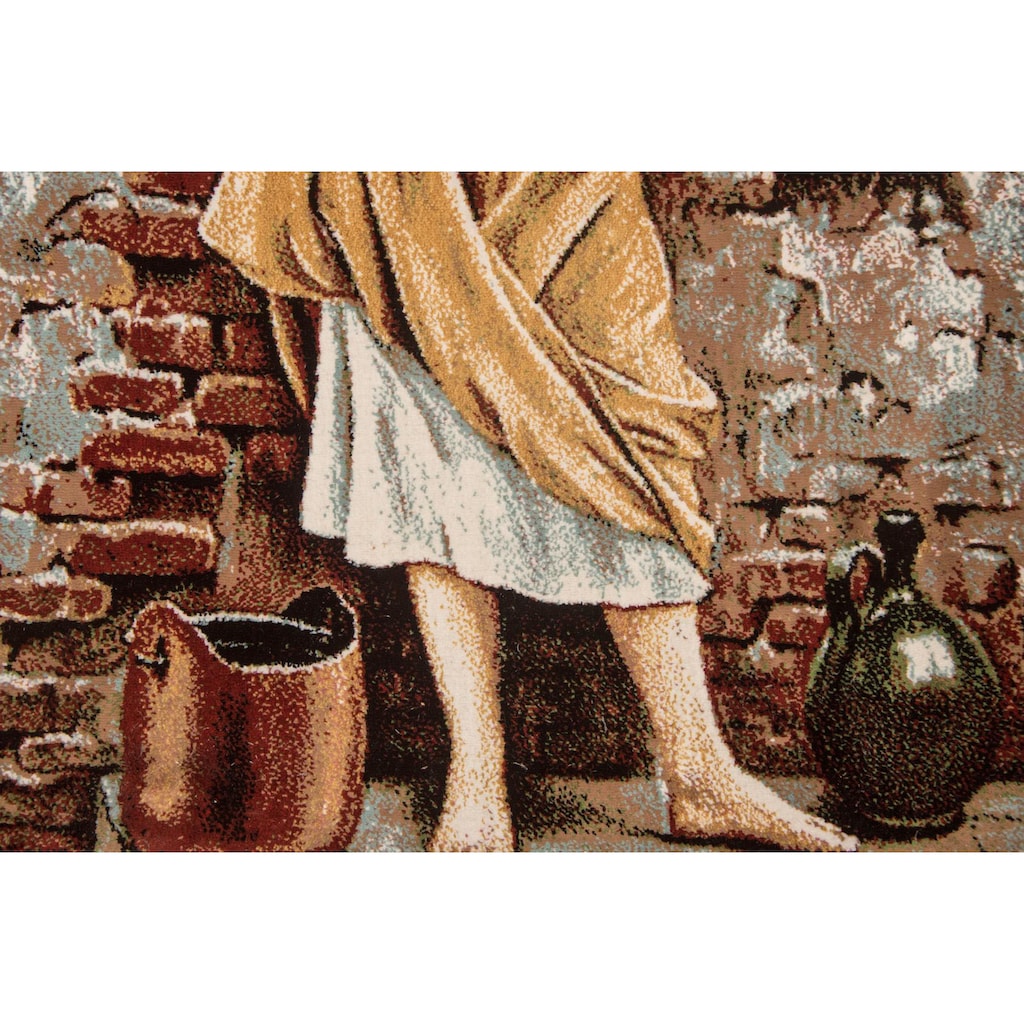 morgenland Wandteppich »Bild-Teppich Figurativ 85 x 60 cm«, rechteckig, besonders weich durch Microfaser