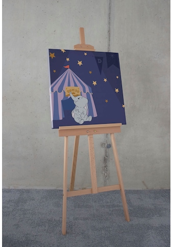Leinwandbild »Keilrahmenbild - Starry Night with Dumbo - Größe 60 x 60 cm«, Disney, (1...