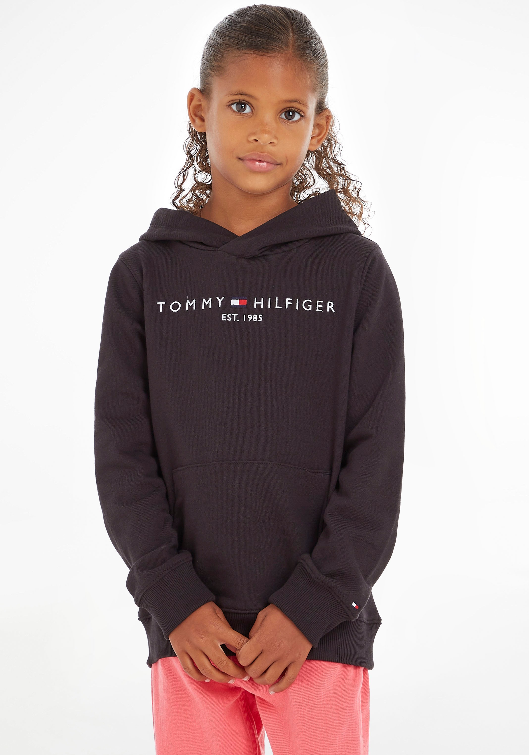 Mädchen Hilfiger und Tommy MiniMe,für Jungen Junior Kids bei HOODIE«, ♕ »ESSENTIAL Kinder Kapuzensweatshirt