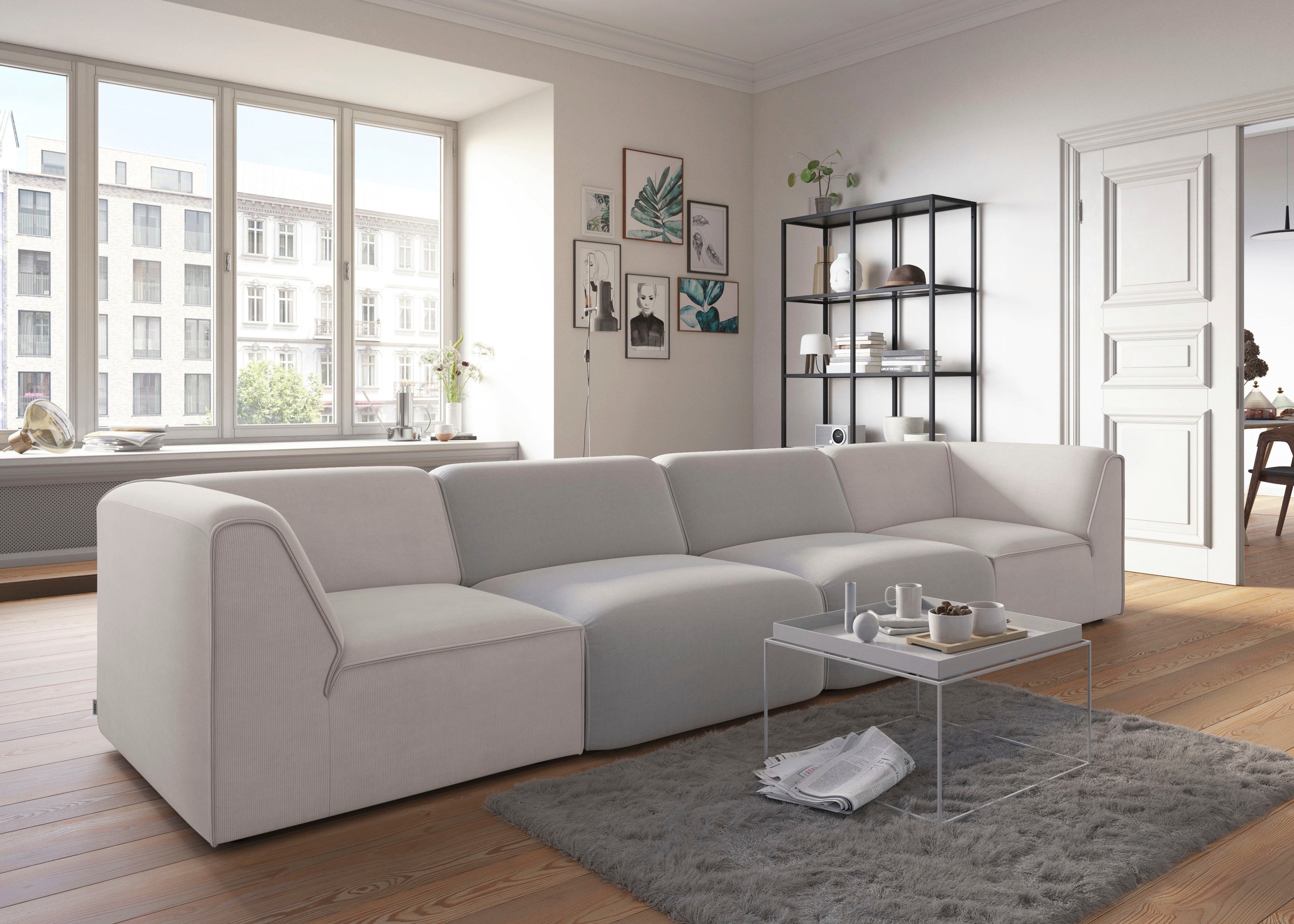 RAUM.ID Sofa-Eckelement »Merid, Sofaelement, Maße B/T/H: 97/97/46 cm«, als Modul oder separat verwendbar, für individuelle Zusammenstellung
