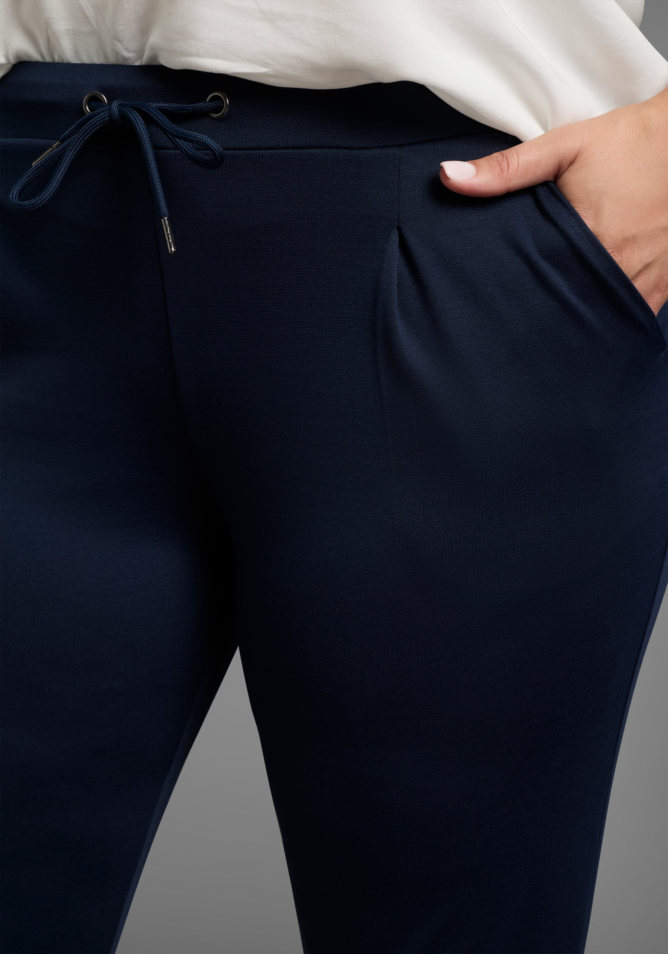Laura Scott CURVE Jogger Pants, im sportiven Look aus formstabilem, elastischem Stoff - GROSSE GRÖSSE