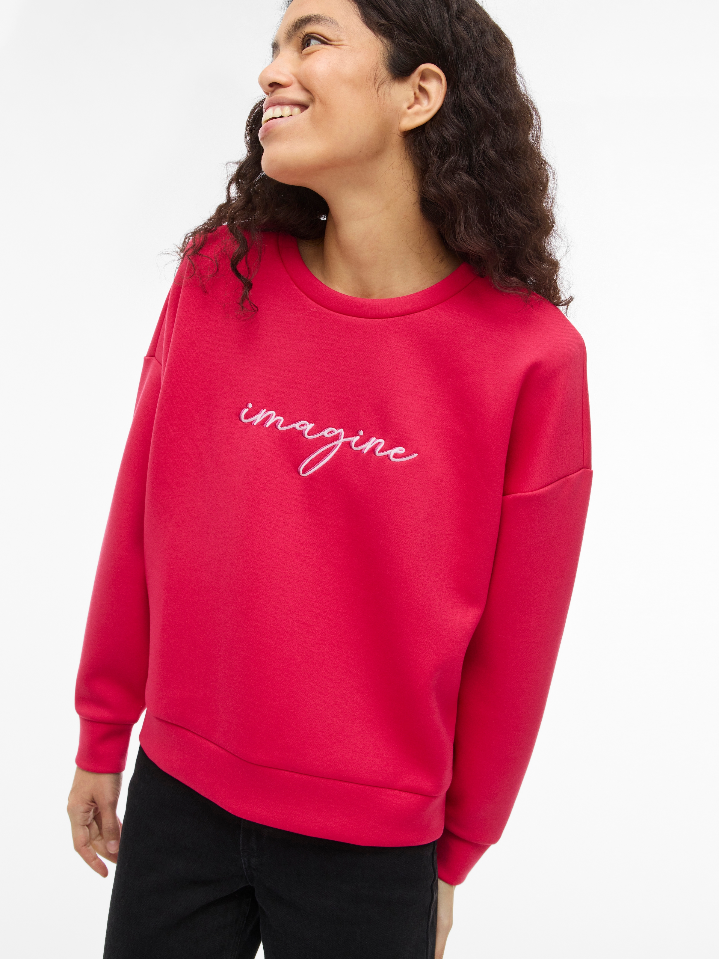 Vila Sweater »VISIFFI IMAGINE O-NECK L/S TOP/PB«

