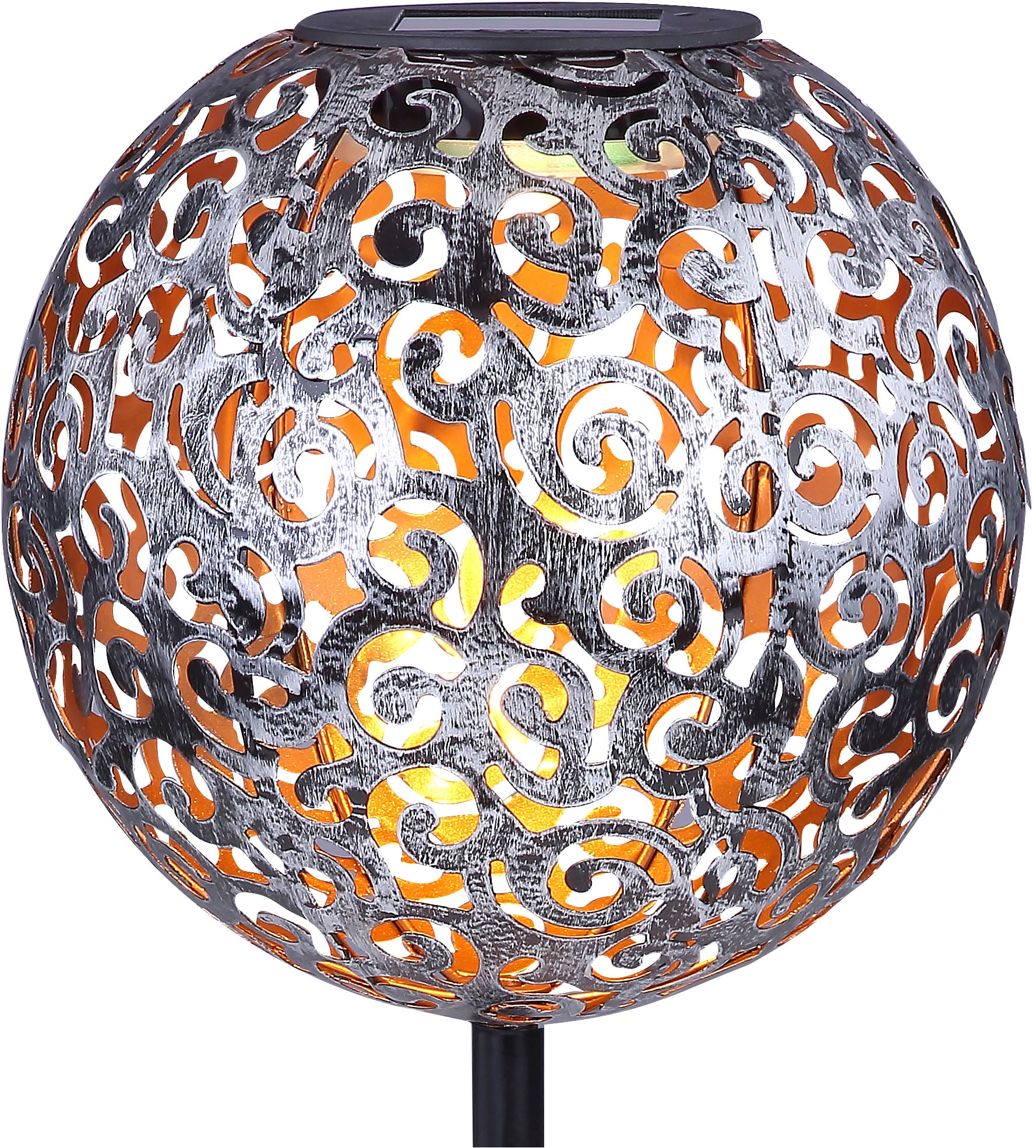 GLOBO LIGHTING LED Solarleuchte »SOLAR« LED-Modul 1 Stk. Warmweiß Solarlampe für Garten, Toller Lichteffekt, Solarkugel mit Erdspieß