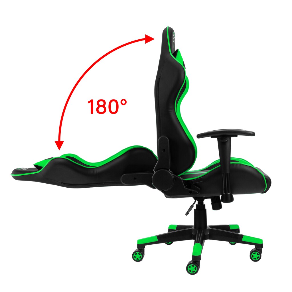 Hyrican Gaming-Stuhl »"Striker Copilot" schwarz/grün, Kunstleder, ergonomischer Gamingstuhl«