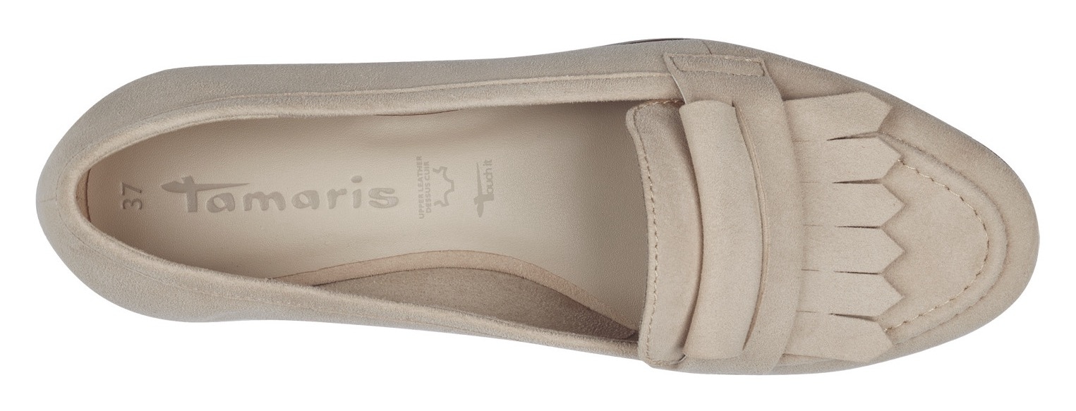 Tamaris Loafer, Slipper, Business Schuh mit modischer Tassel, schmale Form