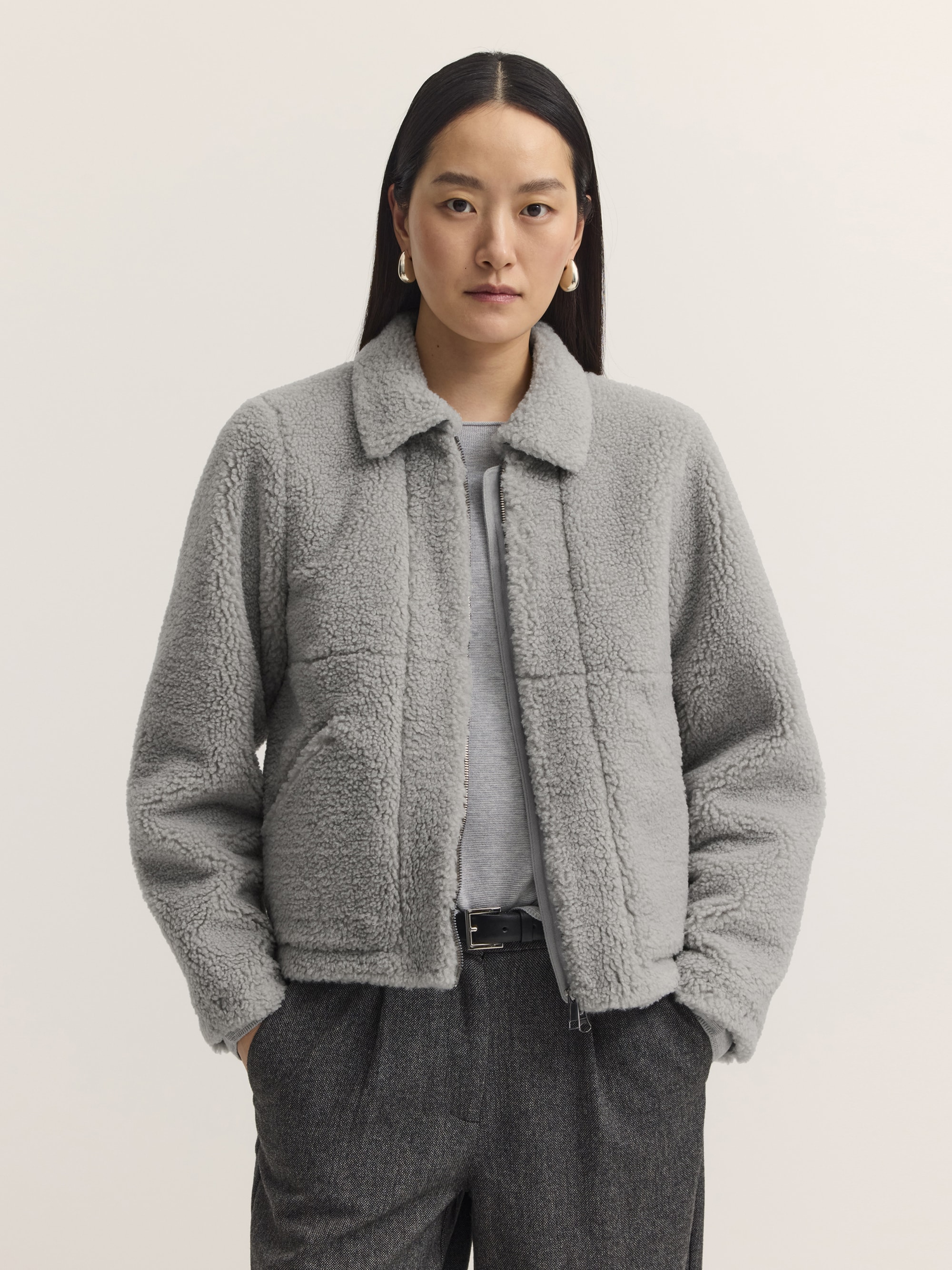 bugatti Kurzjacke »Regular Fit« ohne Kapuze Regular Fit Fake Fur Umlegekragen