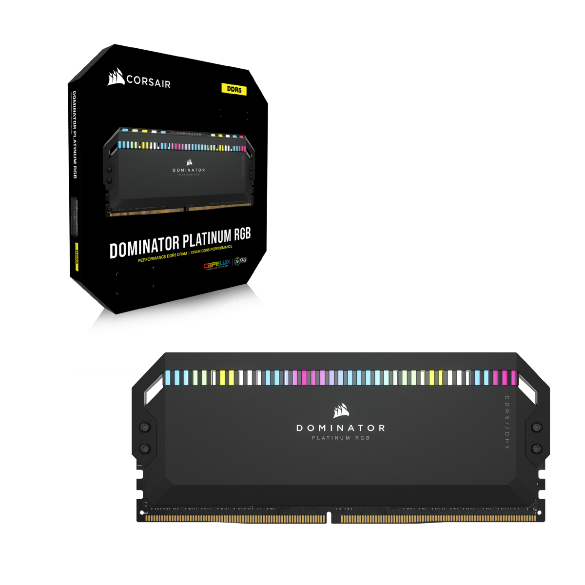 Corsair Arbeitsspeicher »Dominator Platinum RGB DDR5 6200MHz DIMM 32GB (2x16GB)«, RGB Beleuchtung ICUE