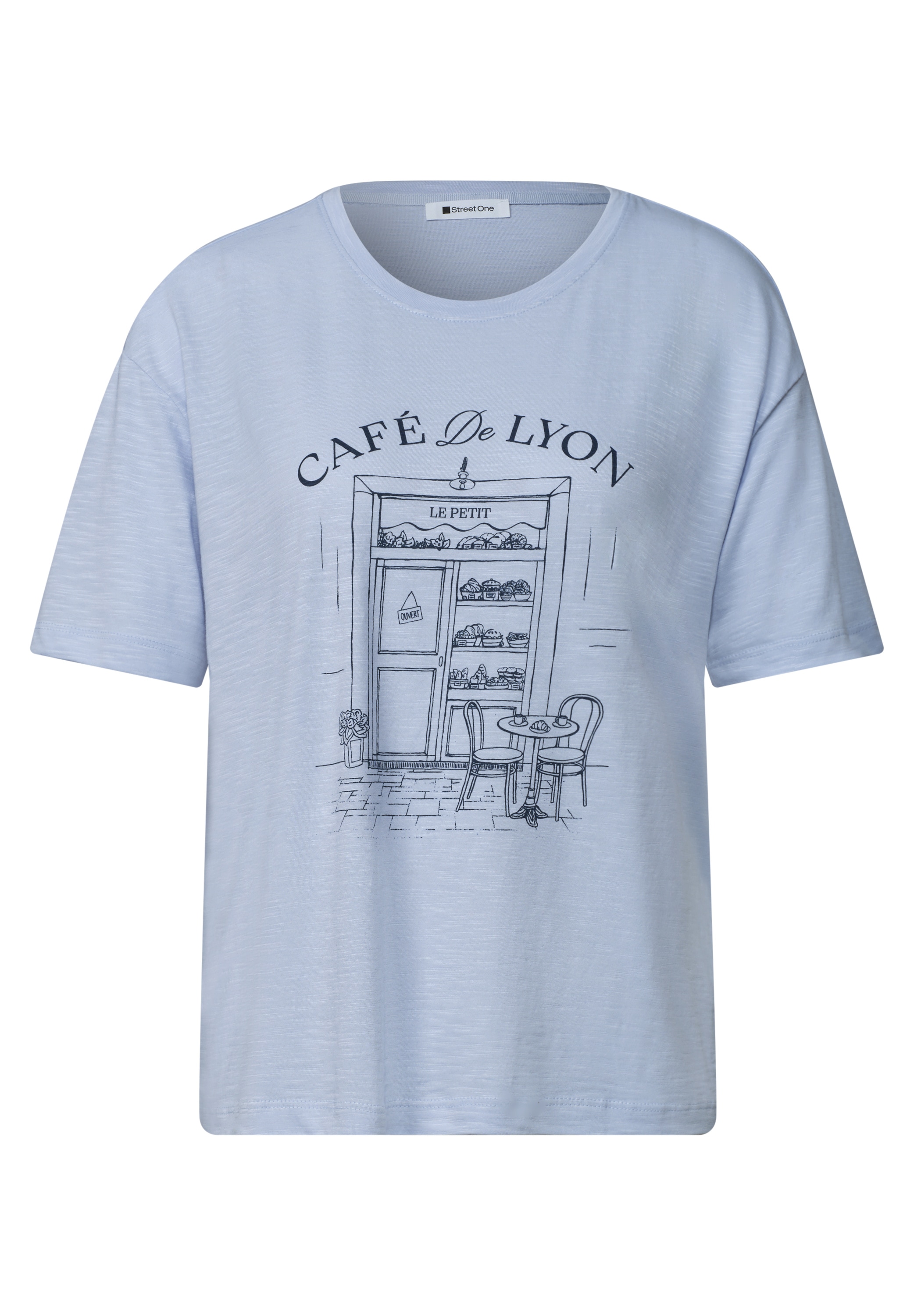 STREET ONE Rundhalsshirt Sommershirt mit Frontprint