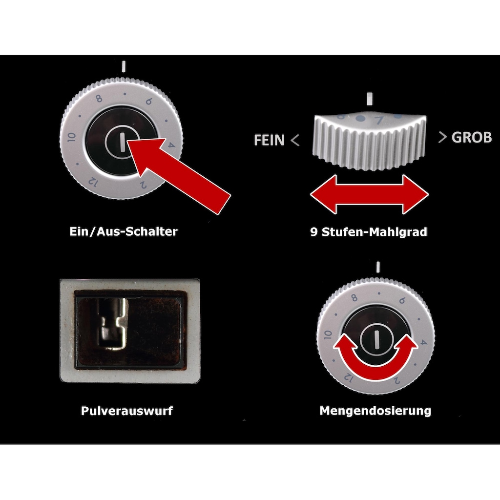 Rommelsbacher Kaffeemühle »EKM200«, 110 W, Scheibenmahlwerk, 250 g Bohnenbehälter