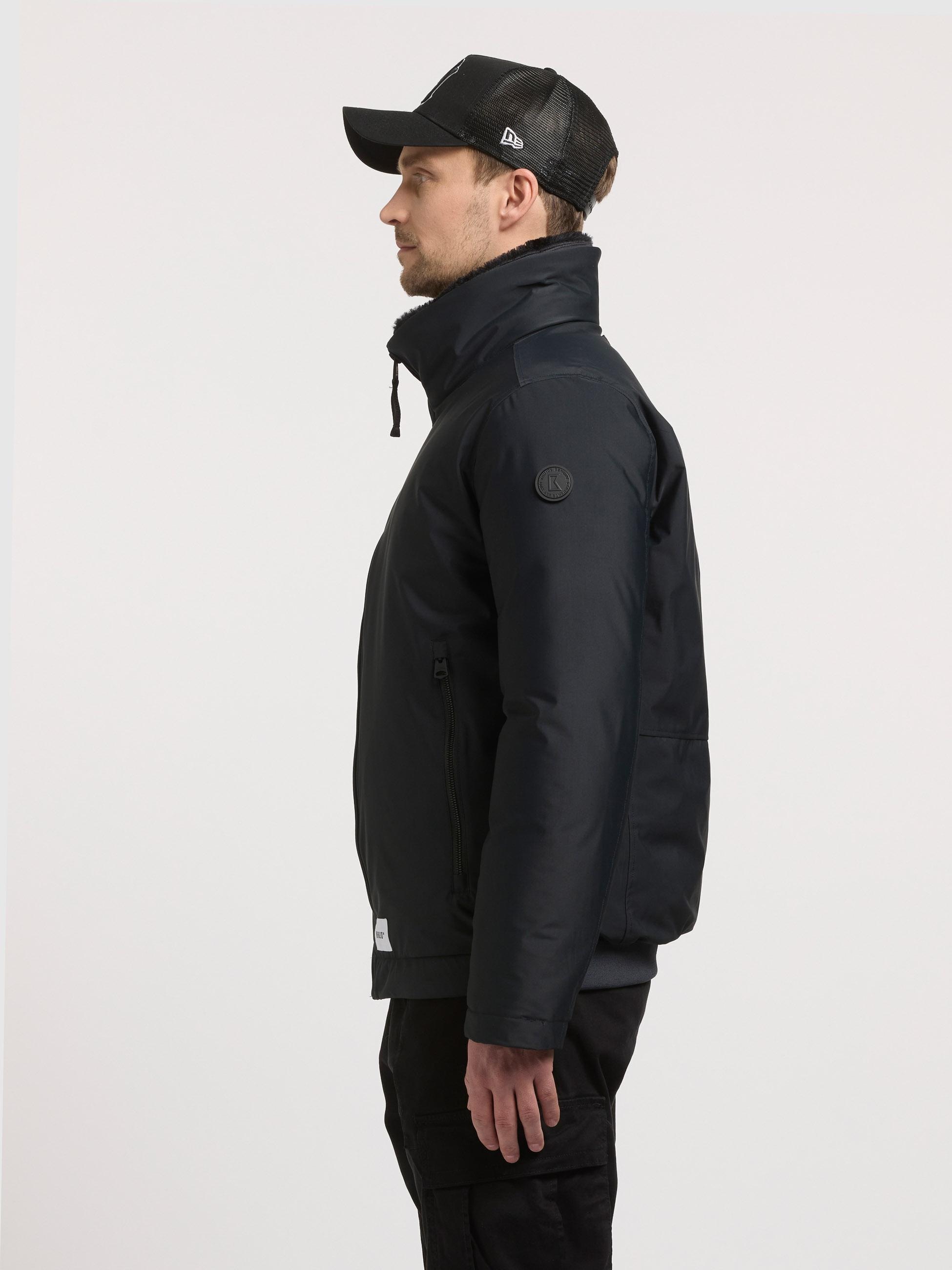 khujo Outdoorjacke »Outdoorjacke Huey« ohne Kapuze Herren Winterjacke mit abnehmbarem Plüsch-Besatz
