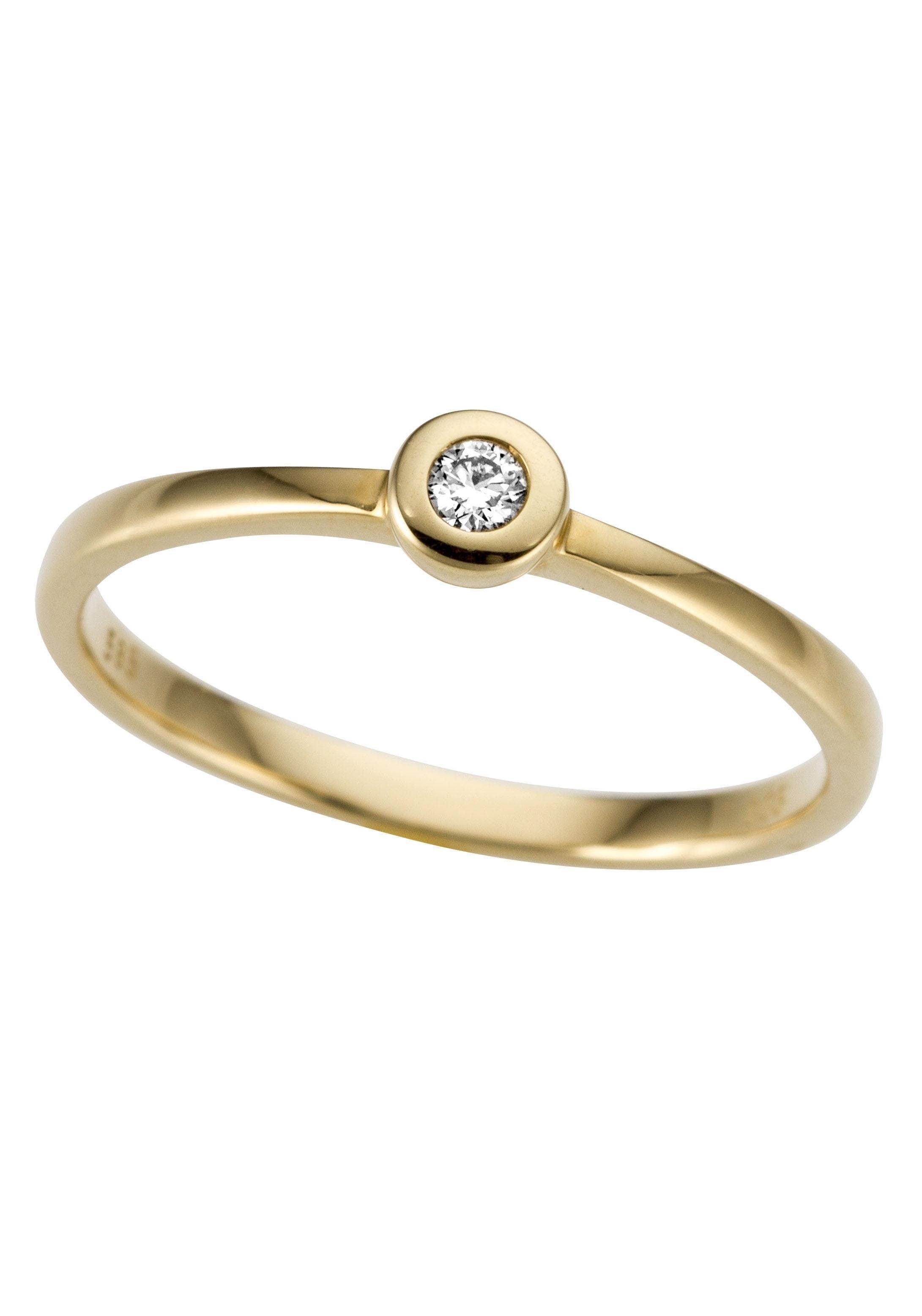 Firetti Goldring »Schmuck Geschenk Gold 333 Damenring Verlobungsring Goldring Solitär«, mit Brillant