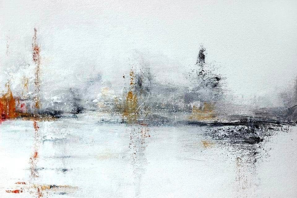 PLACES OF STYLE Leinwandbild »Marmoroptik« Abstrakte | Kunst | Marmor | Modern | Spa | Spa Bilder Premium-Leinwandstoff, Handarbeit aus Deutschland, 90x60cm