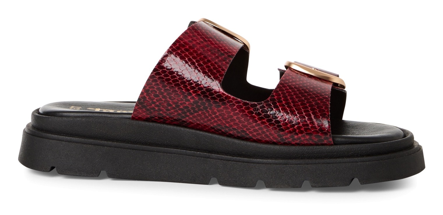 Tamaris Pantolette  , Keilabsatz, Sommerschuh, Schlupfschuh, verstellbare Schnallen