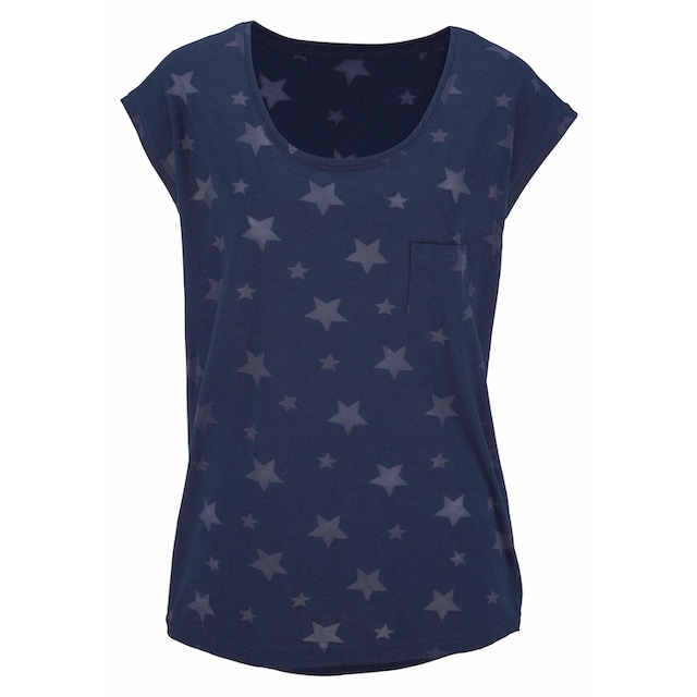 Beachtime T-Shirt, Sternen leicht ♕ Ausbrenner-Qualität transparenten (2er-Pack), bei mit