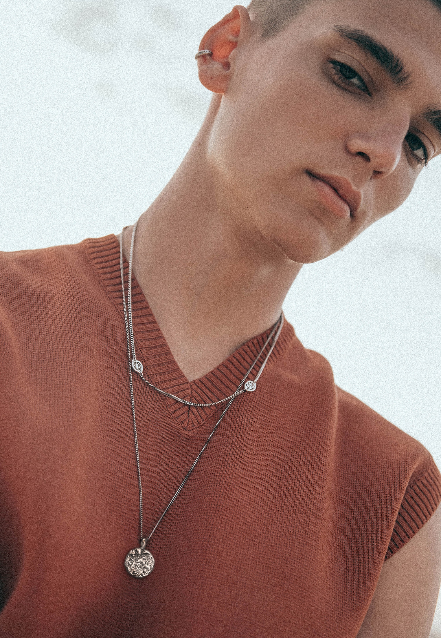 HAZE & GLORY Kette mit Anhänger »Halskette Coin Anhänger - Here and Now 925 Silber«