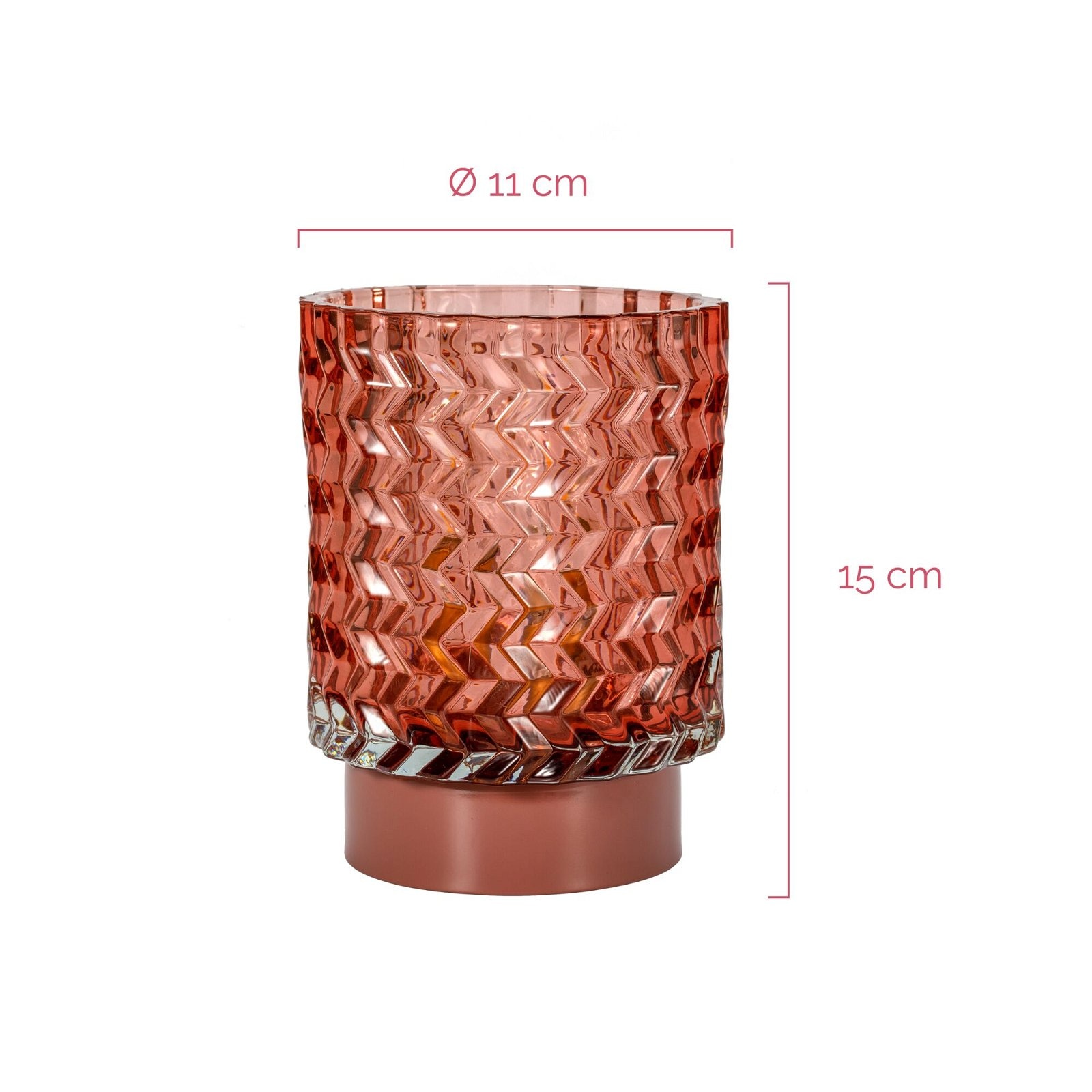 Pauleen LED Tischleuchte »Sweet Glamour mobile Rose Glas/Metall«, 1 flammig, Leuchtmittel E14 | LED fest integriert, E14, Timer Batterie