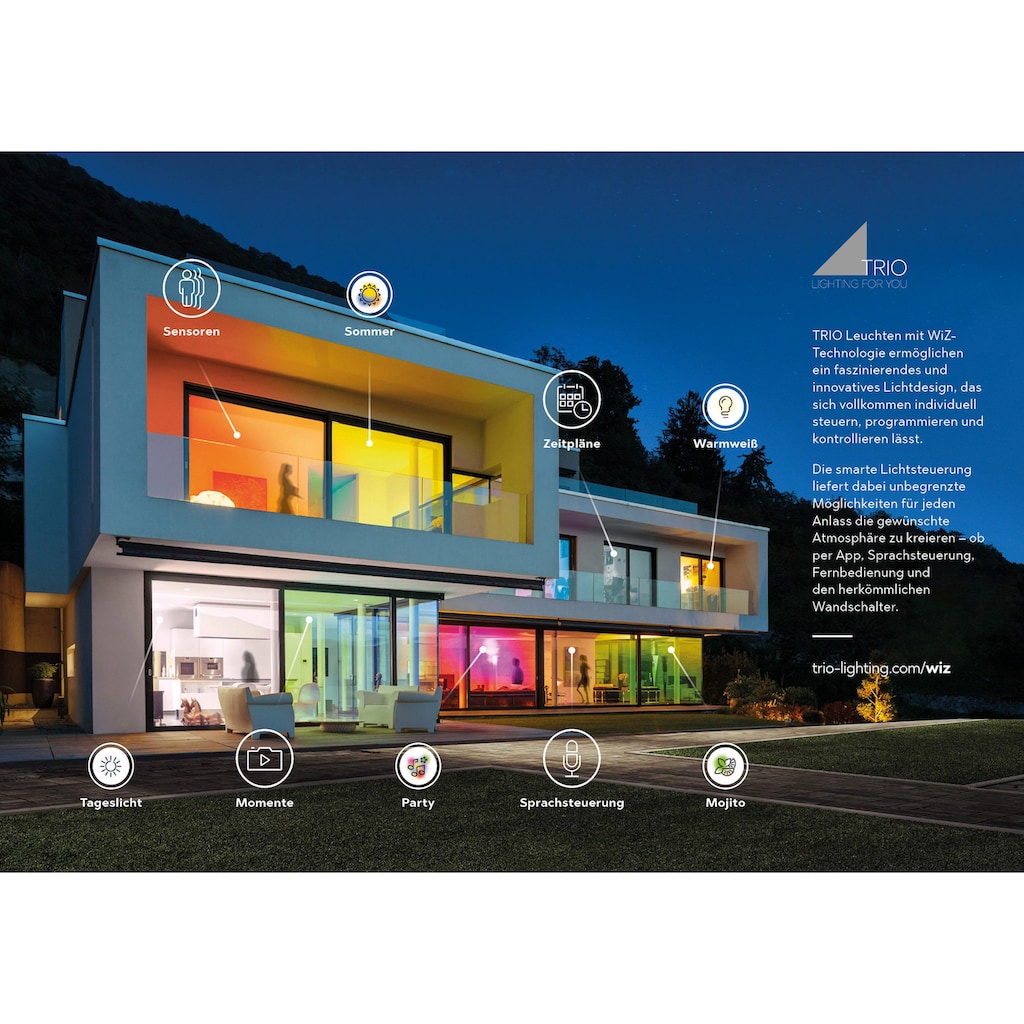 TRIO Leuchten LED Deckenleuchte »MELBY«, LED-Board, Warmweiß-Neutralweiß, Mit WiZ-Technologie für eine moderne Smart Home Lösung