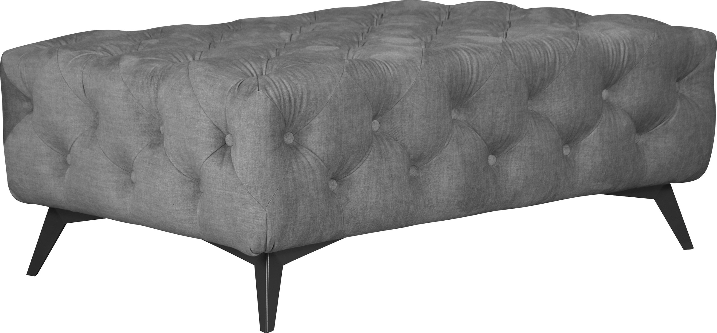 Leonique Polsterhocker »Glynis«, aufwändige Knopfheftung, moderne Chesterfield Optik, Fußfarbe wählbar