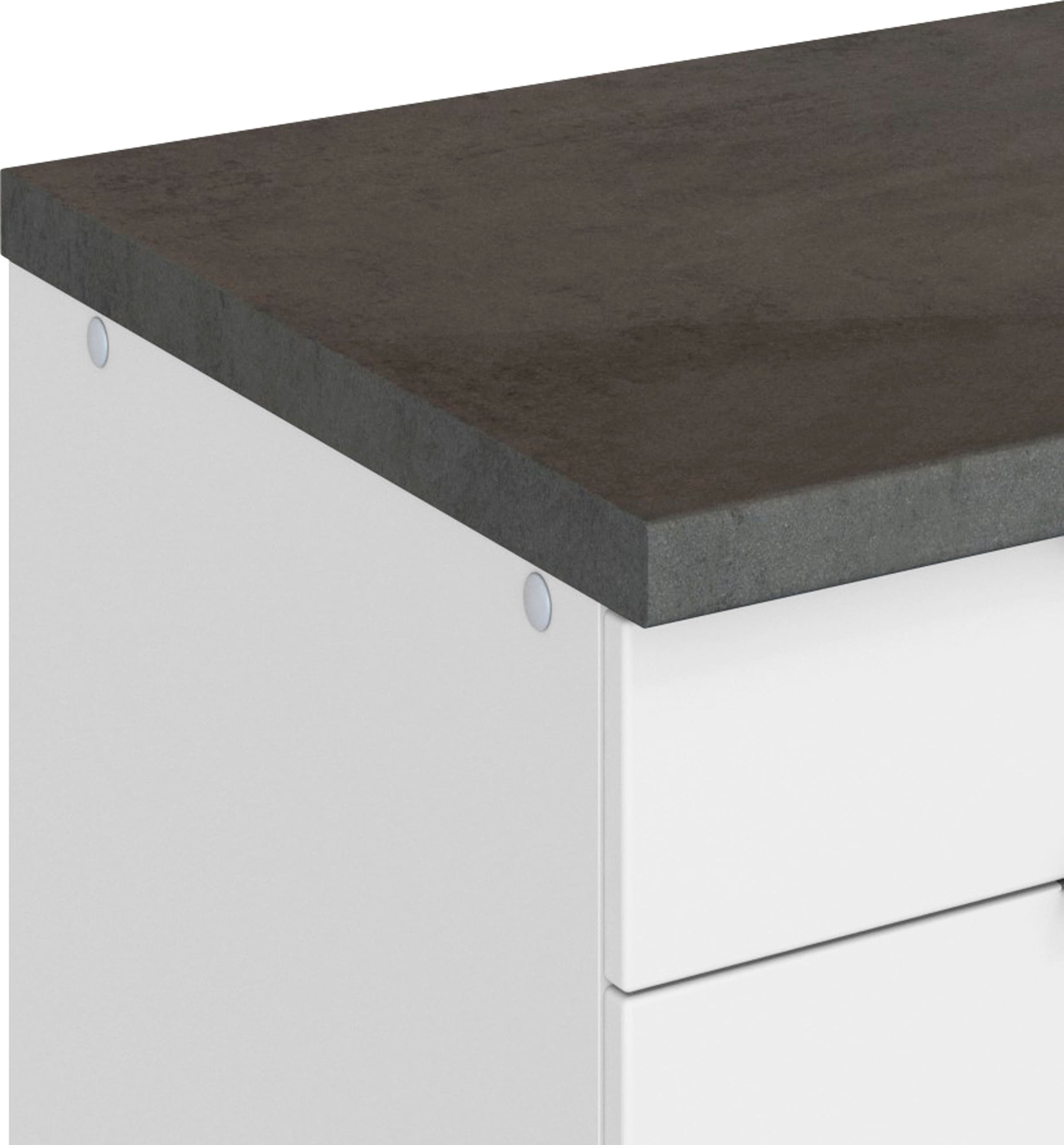 KOCHSTATION Unterschrank »KS-Luhe« 180 cm breit, für viel Stauraum, MDF-Fronten mit waagerechter Lisene