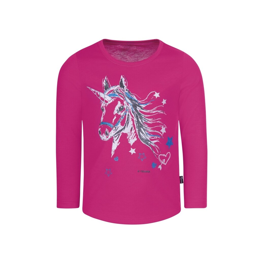 Trigema Longsleeve »TRIGEMA Langarmshirt mit großem Glitzermotiv«