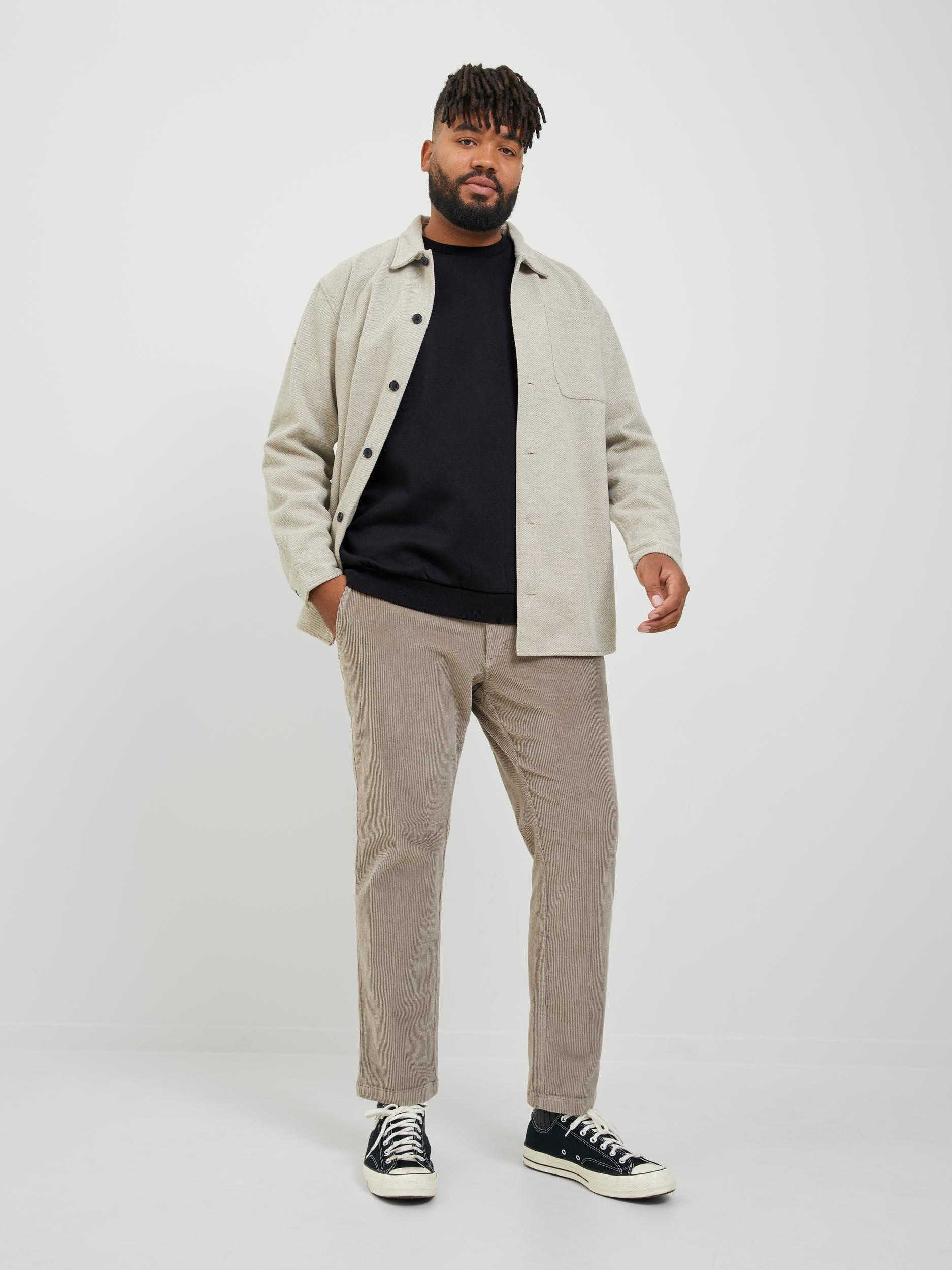 Jack & Jones PlusSize Sweatshirt »JJEBRADLEY SWEAT CREW NOOS PLS«, mit Rippbündchen