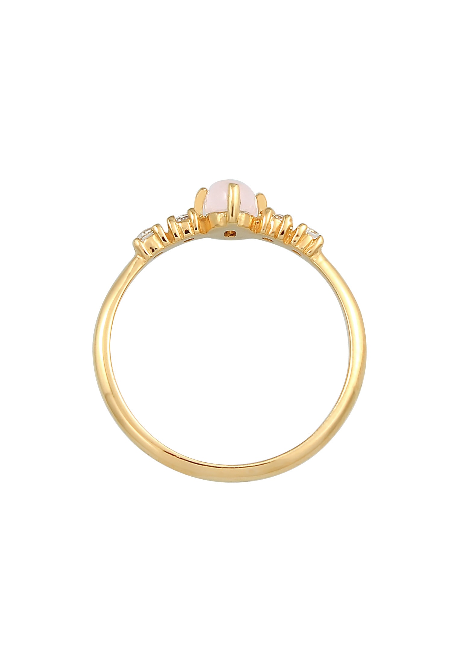 Elli Premium Silberring »Ring Rosa Quarz Topas Oval Verlobung 925 Silber«