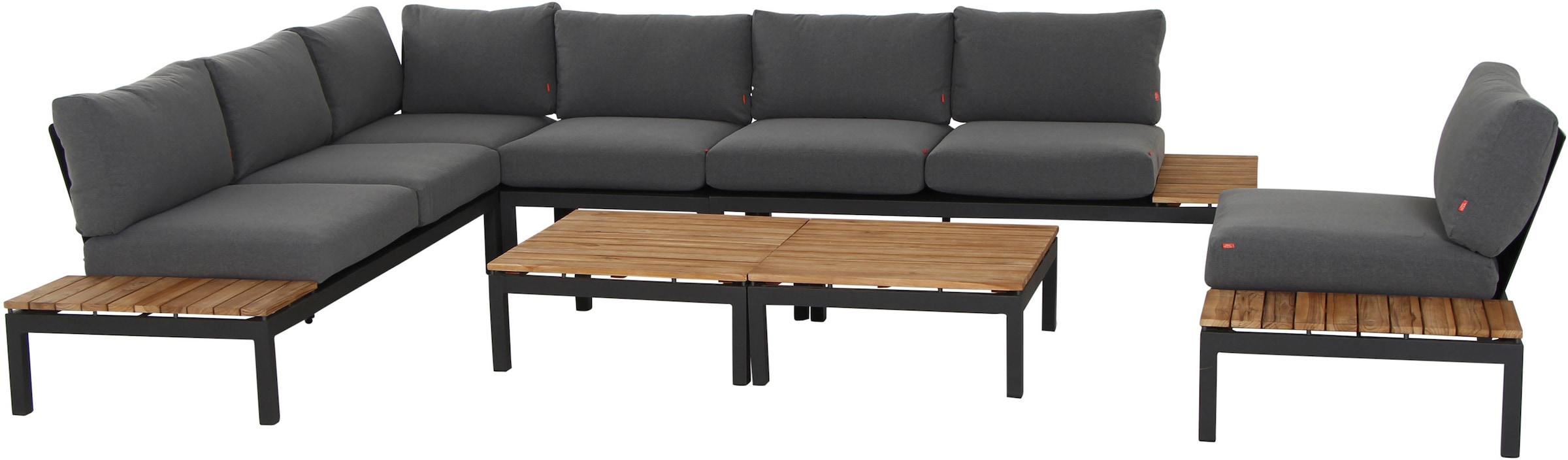 Gartenlounge-Set »Alvida«, (Set, 15 tlg.), best. aus 2 Sofas, 1 Ecksofa, 1 Tisch und...