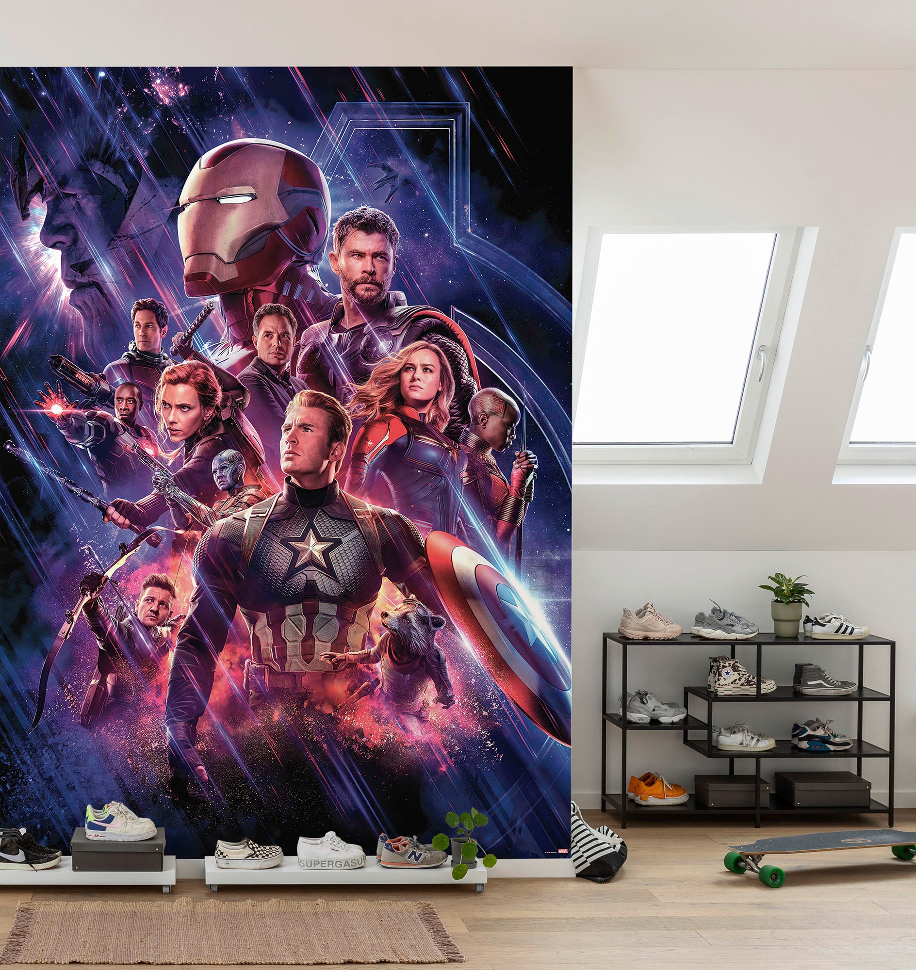 Komar Fototapete »Avengers-Endgame-Movie-Poster - Größe 184 x 254 cm«, bedruckt, Kinderzimmer