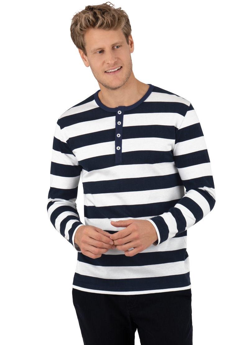 Longsleeve bei maritimem Trigema »TRIGEMA Longsleeve mit Streifenmuster«