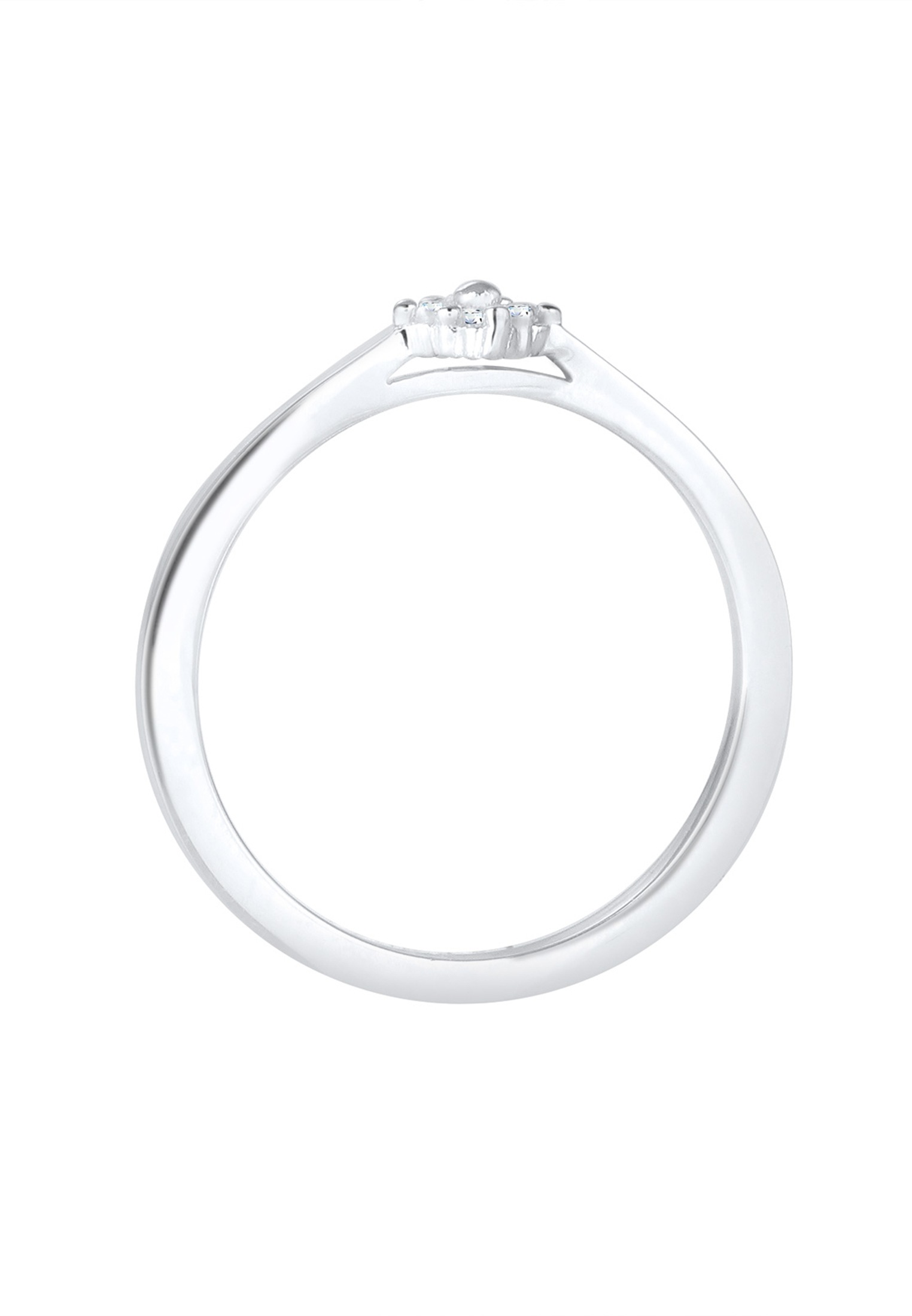 Elli DIAMONDS Verlobungsring »Ring Diamant (0.08 ct.) Verlobung Klassik 925 Silber«