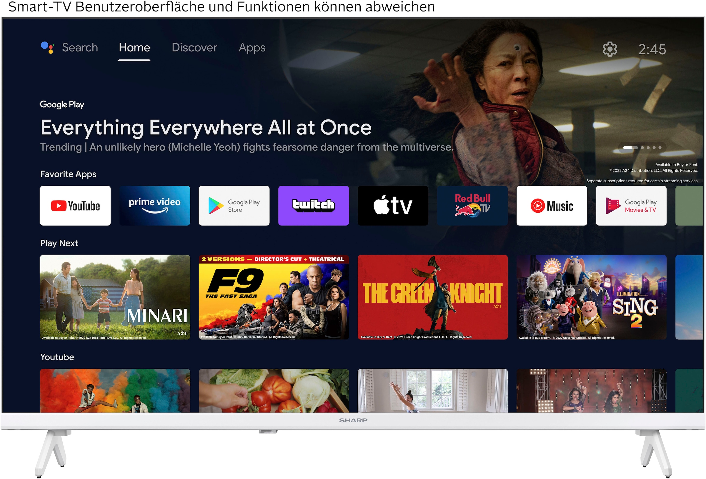 Sharp LED-Fernseher »1T-C32FHx«, HD, Android TV-Smart-TV