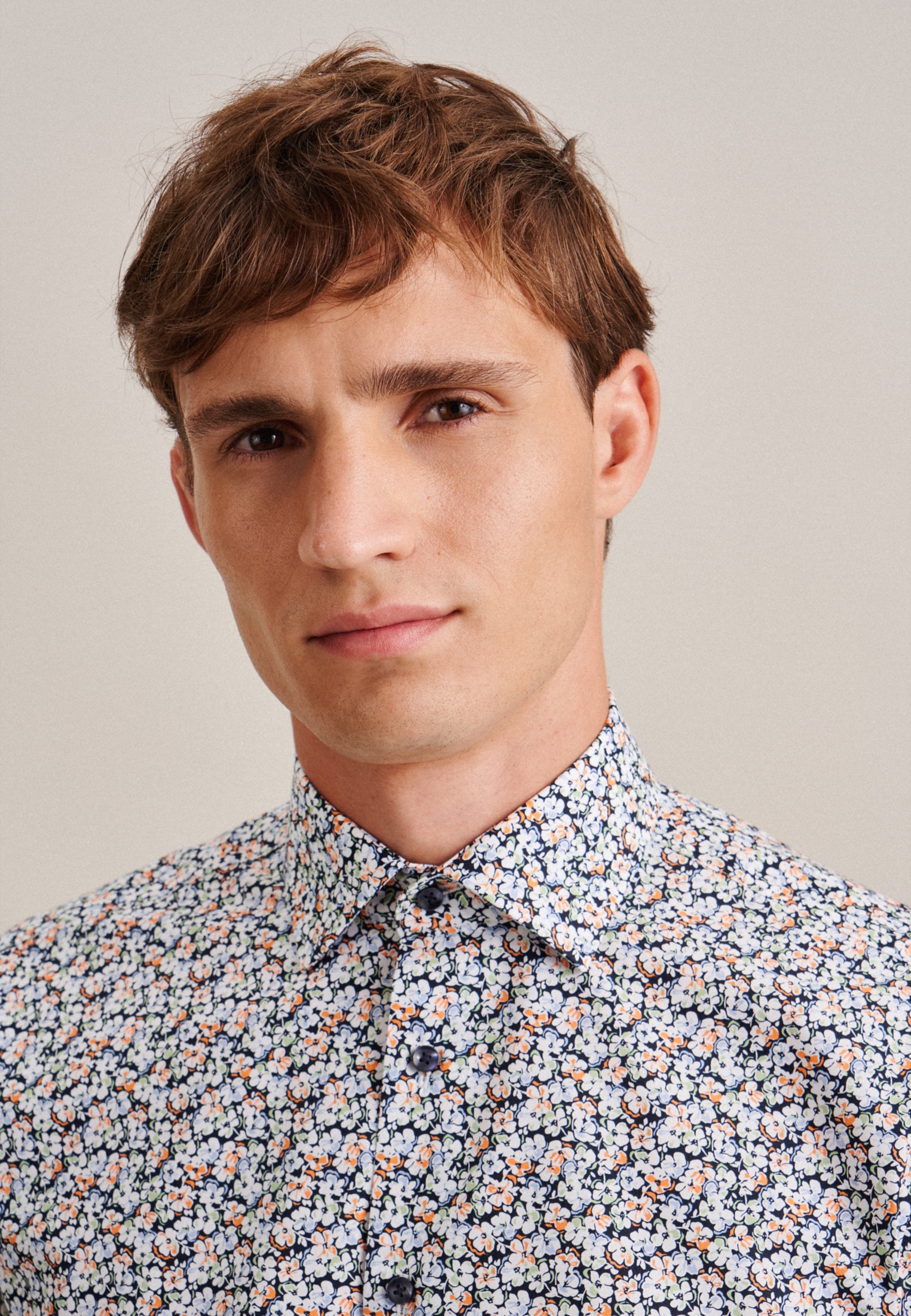 seidensticker Businesshemd »Regular«, Regular Kurzarm Kentkragen Floral