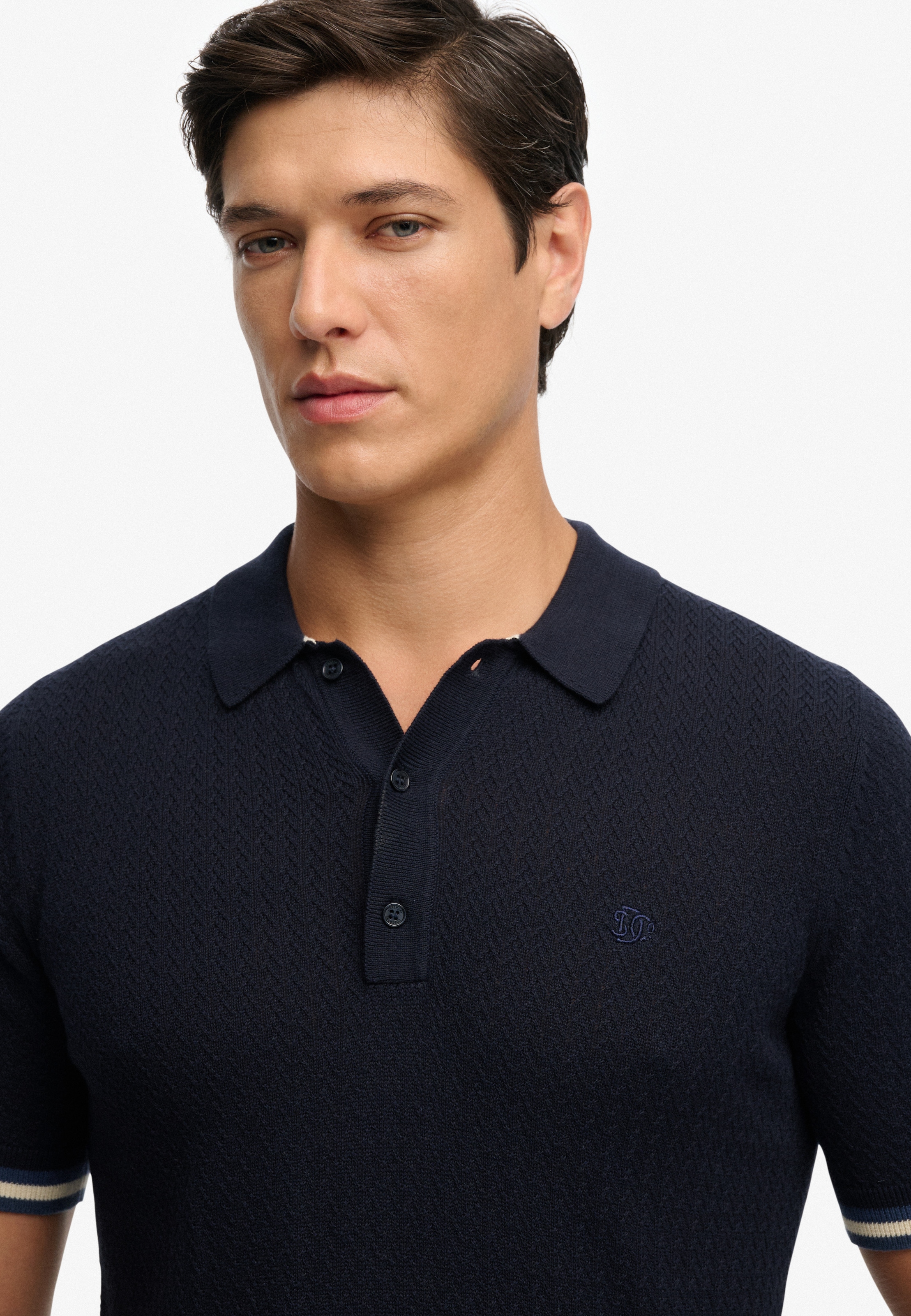 Superdry Poloshirt »KNITTED TEXTURE S/S POLO« Baumwolle, relaxed fit