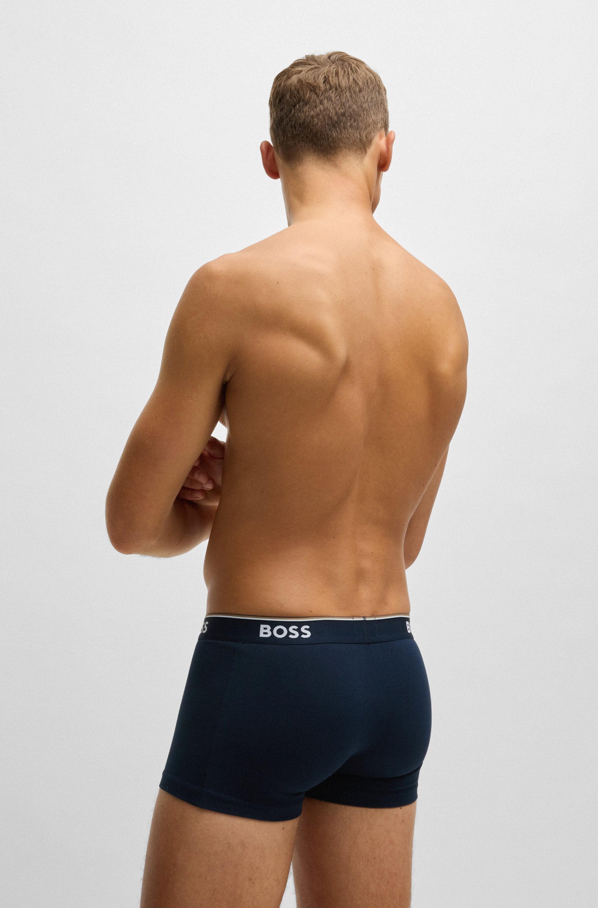 BOSS Boxer »TRUNK 3 PACK«, (3 St.), BOSS Schriftzug auf dem Bund