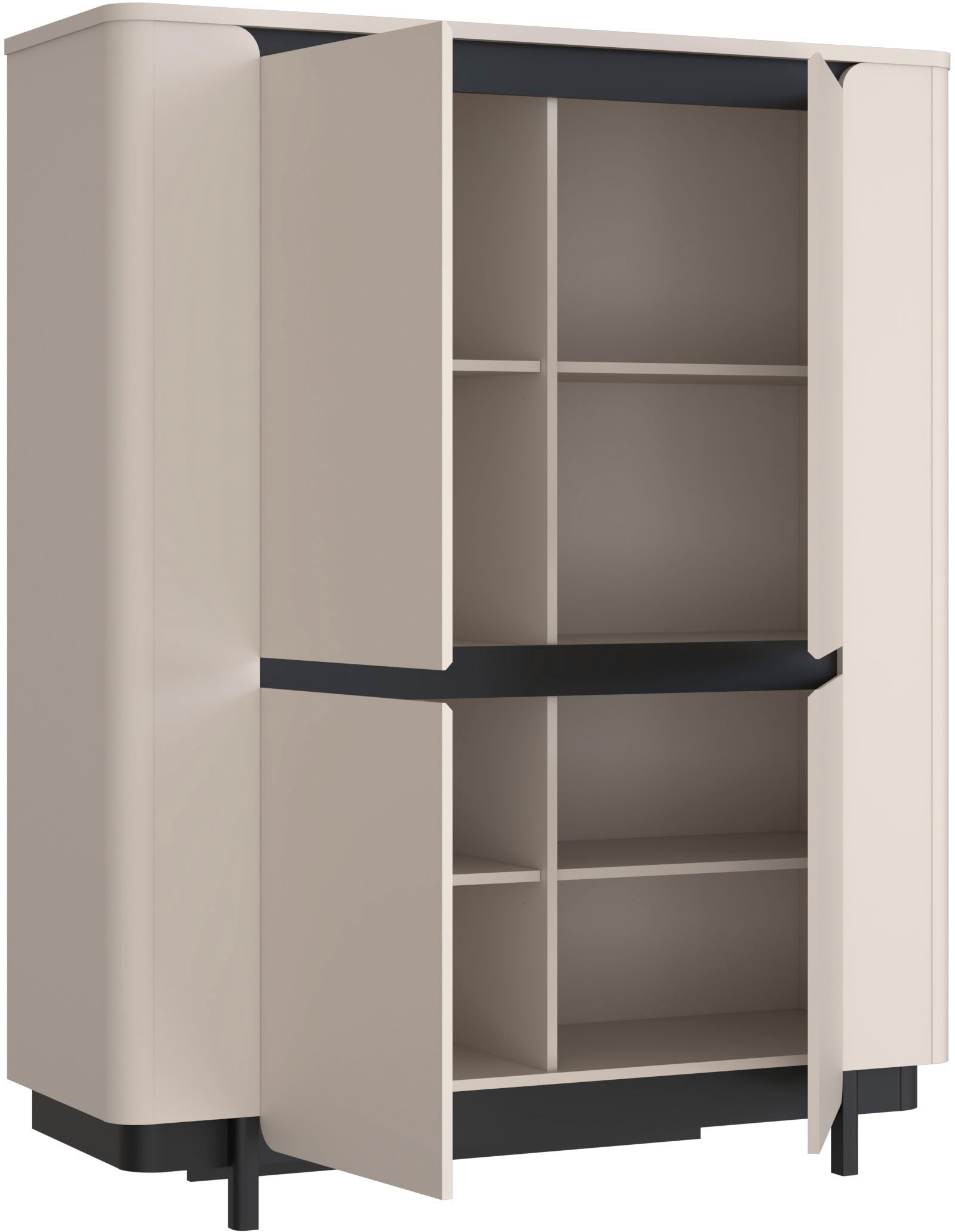 FORTE Vitrine »Vodol«, Highboard, Soft Close, ABS Kanten