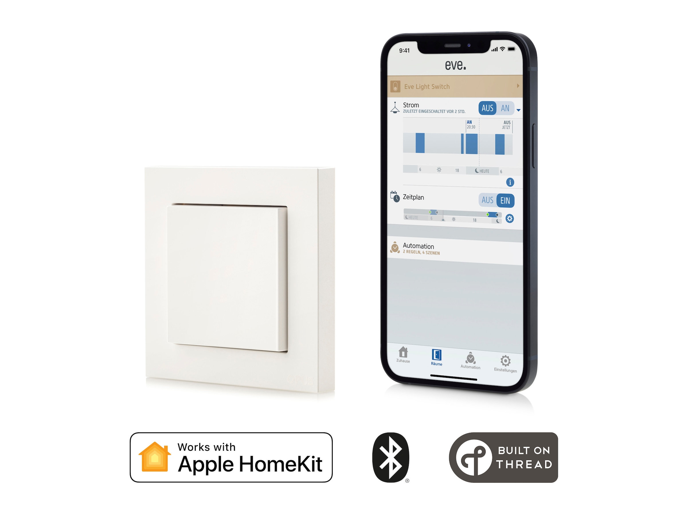 EVE Schalter »Light Switch (HomeKit) 2er Pack« Packung, 2 Stk. tlg.