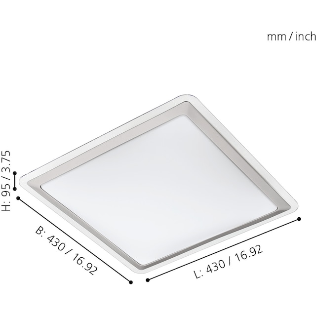EGLO LED Deckenleuchte »COMPETA 1«, 1 flammig-flammig, LED Deckenlampe  online kaufen | mit 3 Jahren XXL Garantie