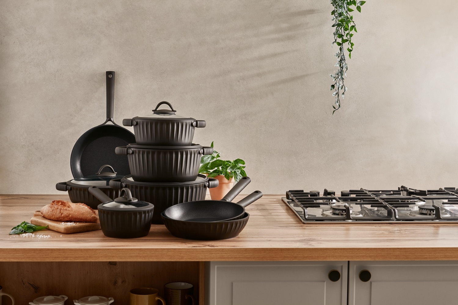 RESTO Kitchenware Bratentopf »Ascella, Schmortopf antihaftbeschichtet und spülmaschinenfest« 2 Stk. tlg. Aluminiumguss