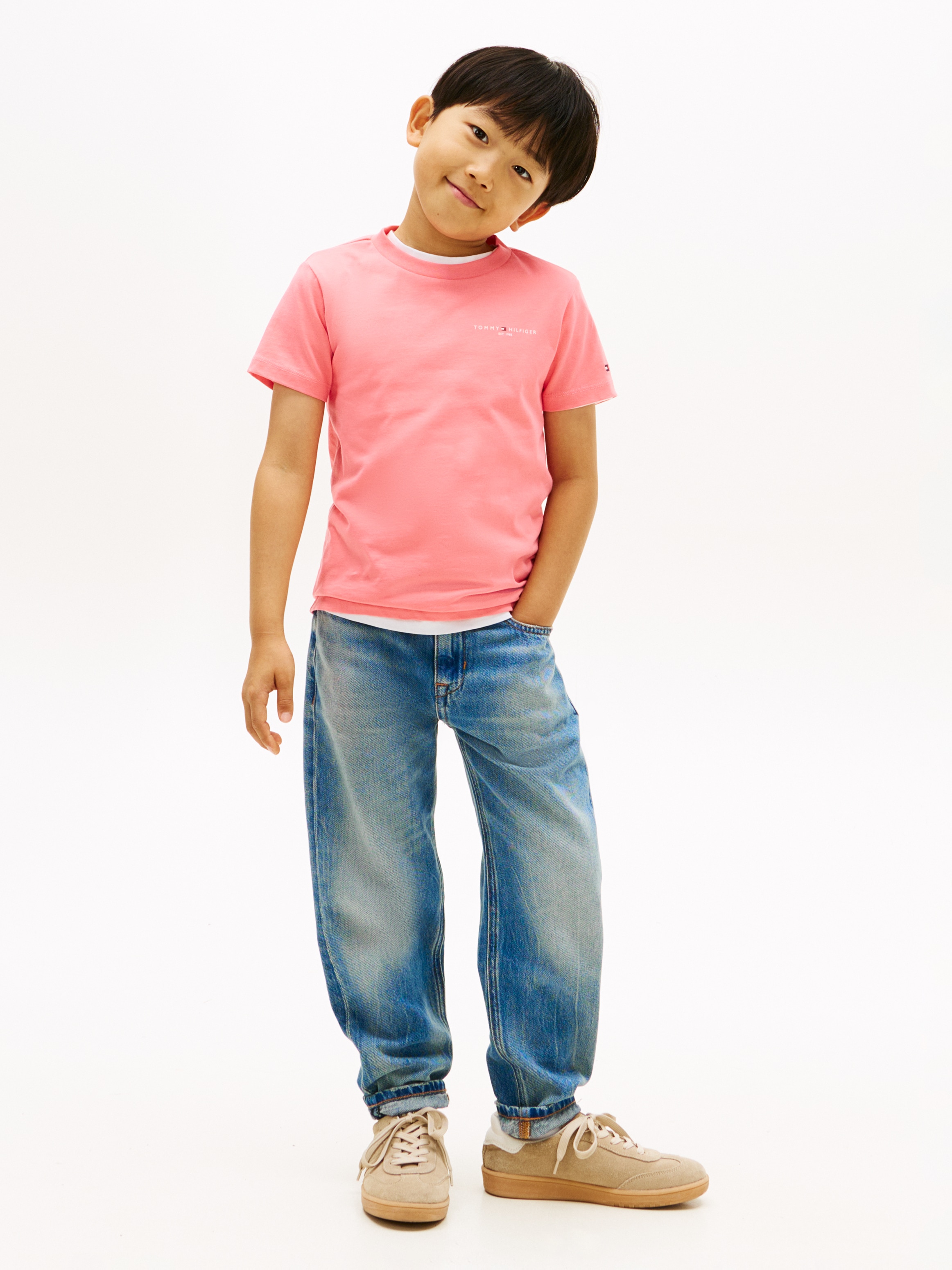 Tommy Hilfiger T-Shirt »MINI CORP T-SHIRT« Kinder bis 16 Jahre, Rundhals