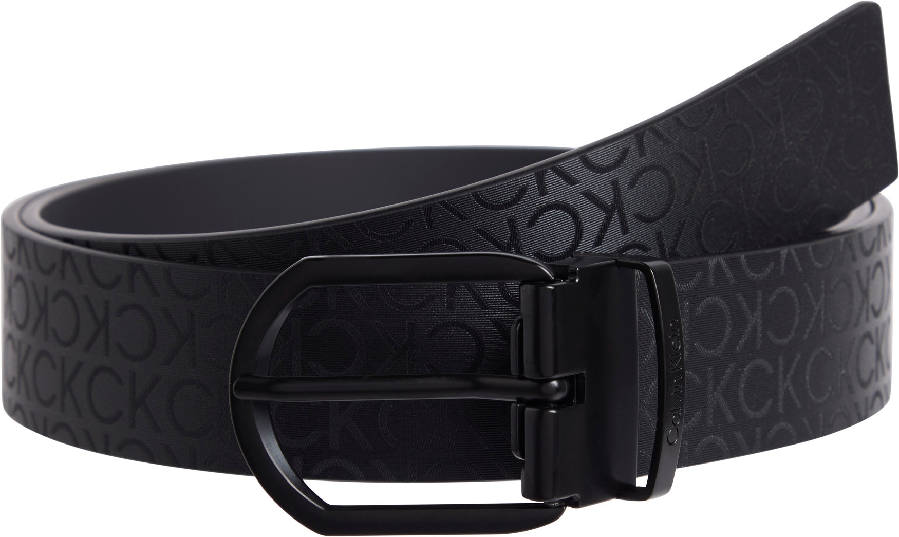 Calvin Klein Ledergürtel »ADJ CASUAL ROUND MONO 35MM«, mit Logo-Print