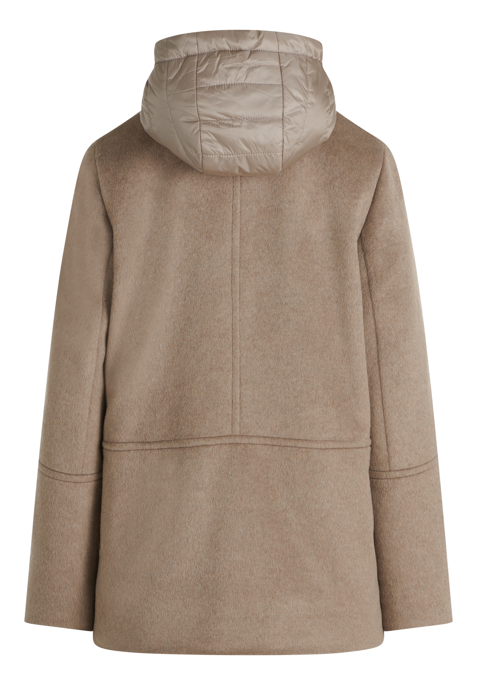 Gil Bret Wolljacke mit Kapuze mit Reverskragen und Steppkapuze