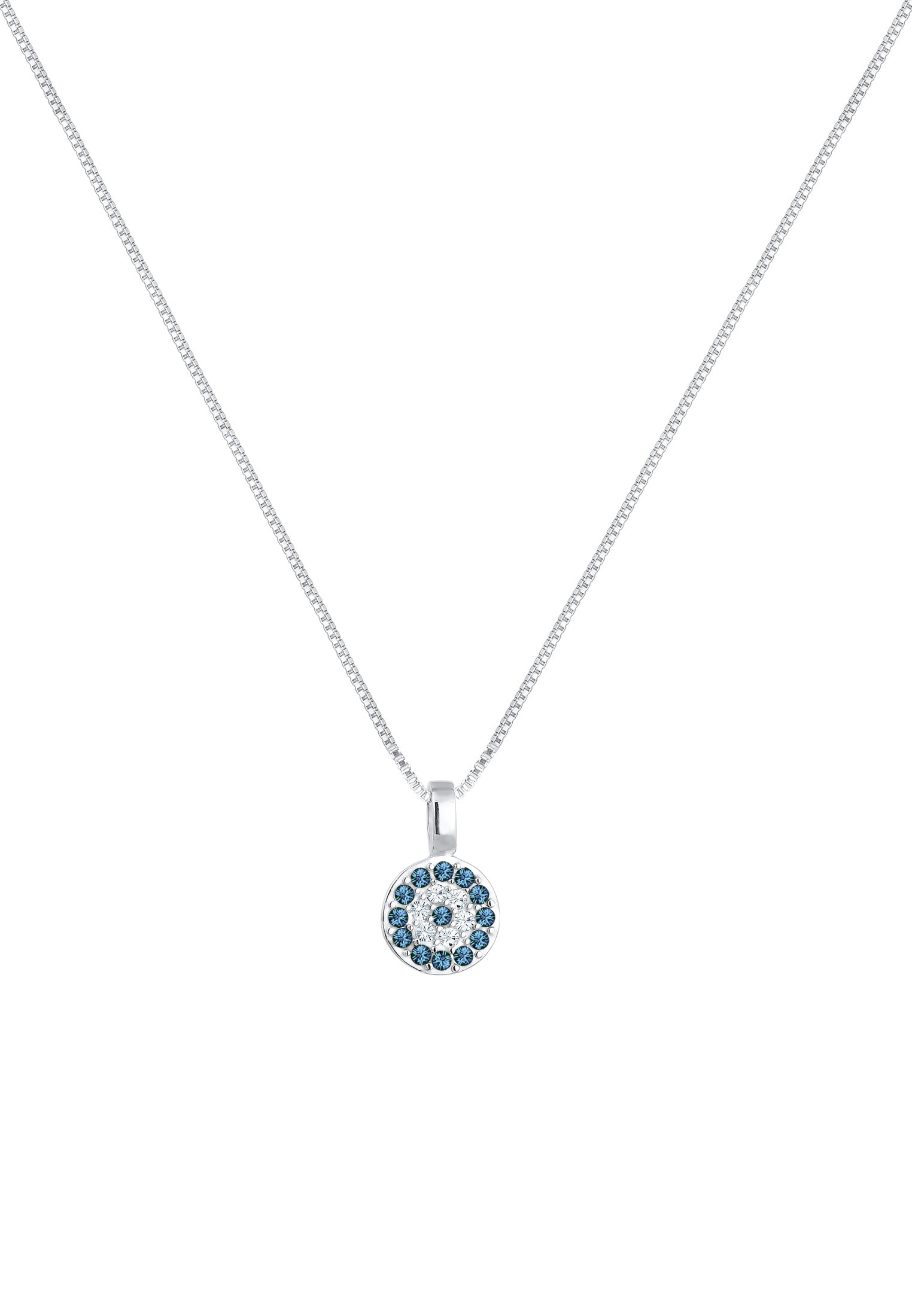 Elli Silberkette »Halskette Evil Eye Kristalle Basic 925 Silber«