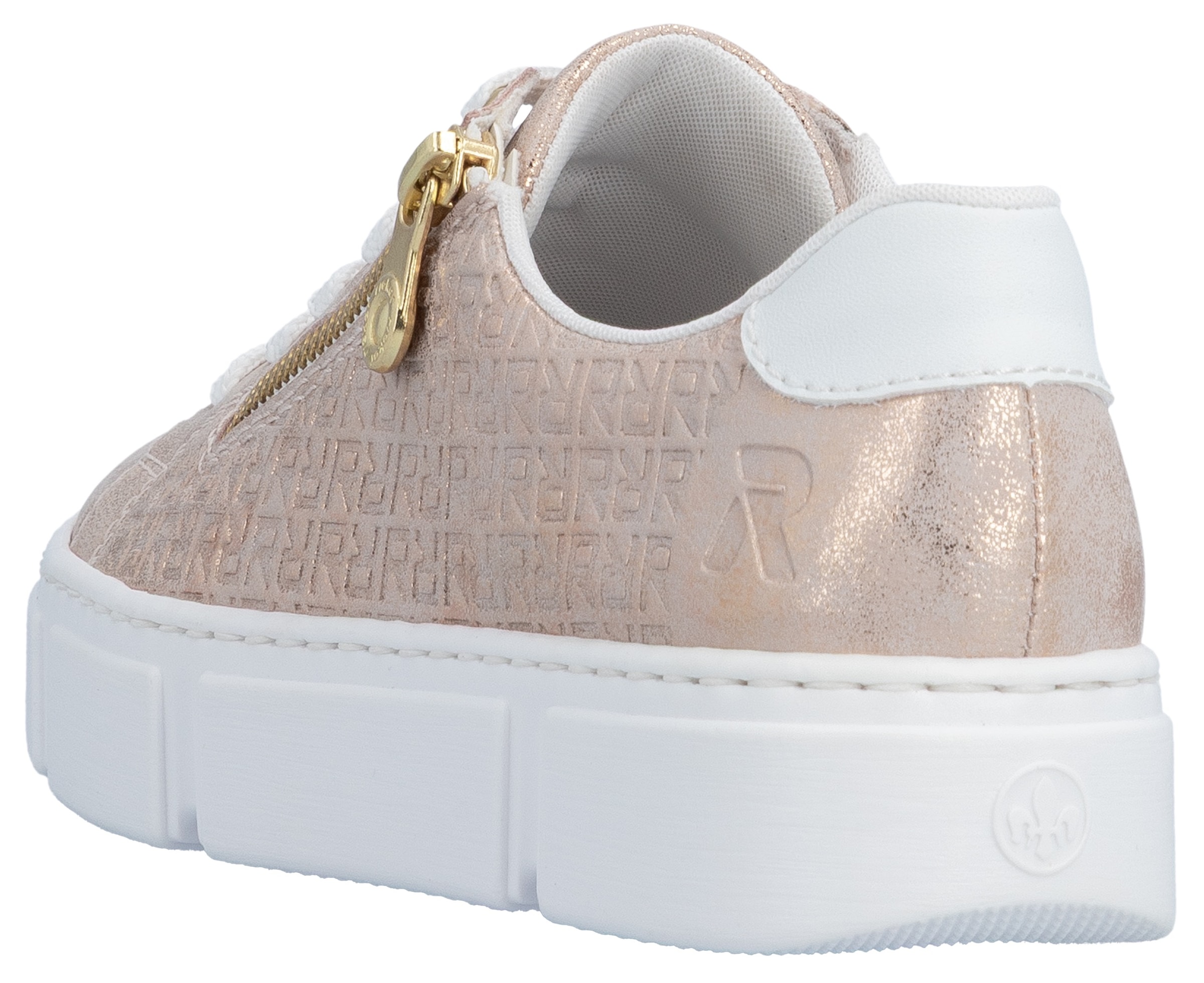 Rieker Plateausneaker  , Freizeitschuh, Halbschuh, Schnürschuh mit Reißverschluss