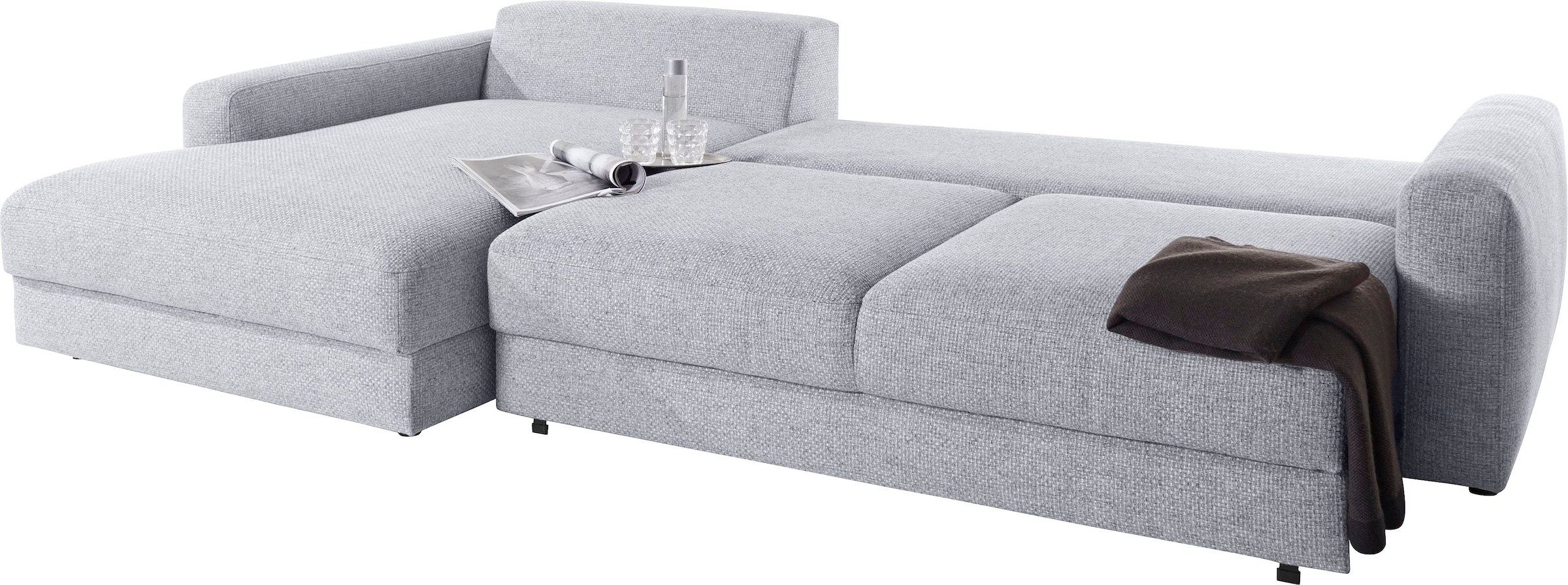 Places of Style Ecksofa »Bloomfield, bequem und elegant, L-Form«, wahlweise mit Bettfunktion und Bettkasten
